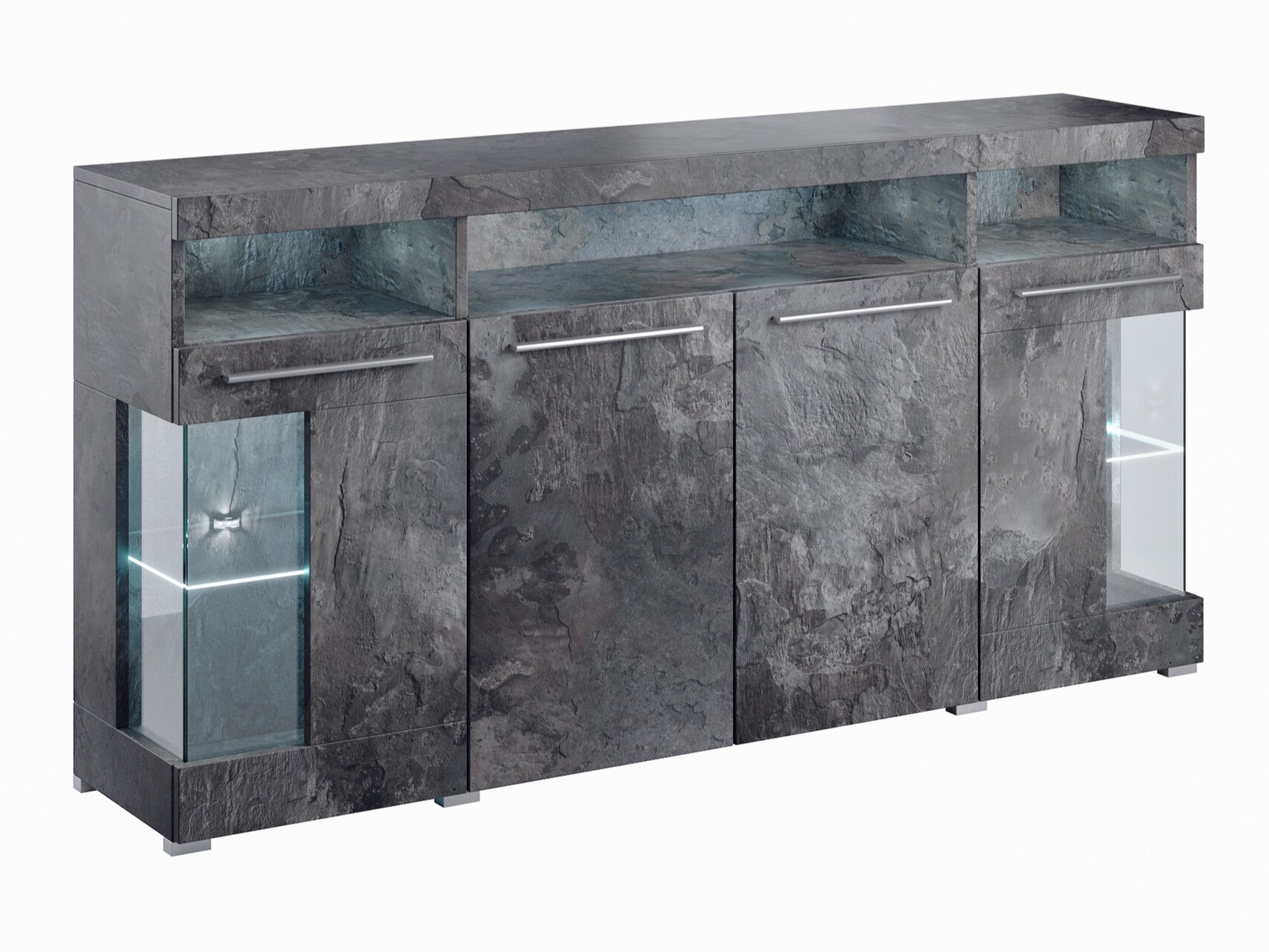 Μπουφέ Torvire 113 (Σκούρο σκυρόδεμα)