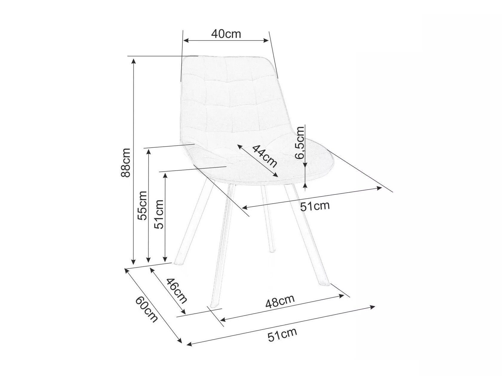 Chair Detroit 747 (Black)