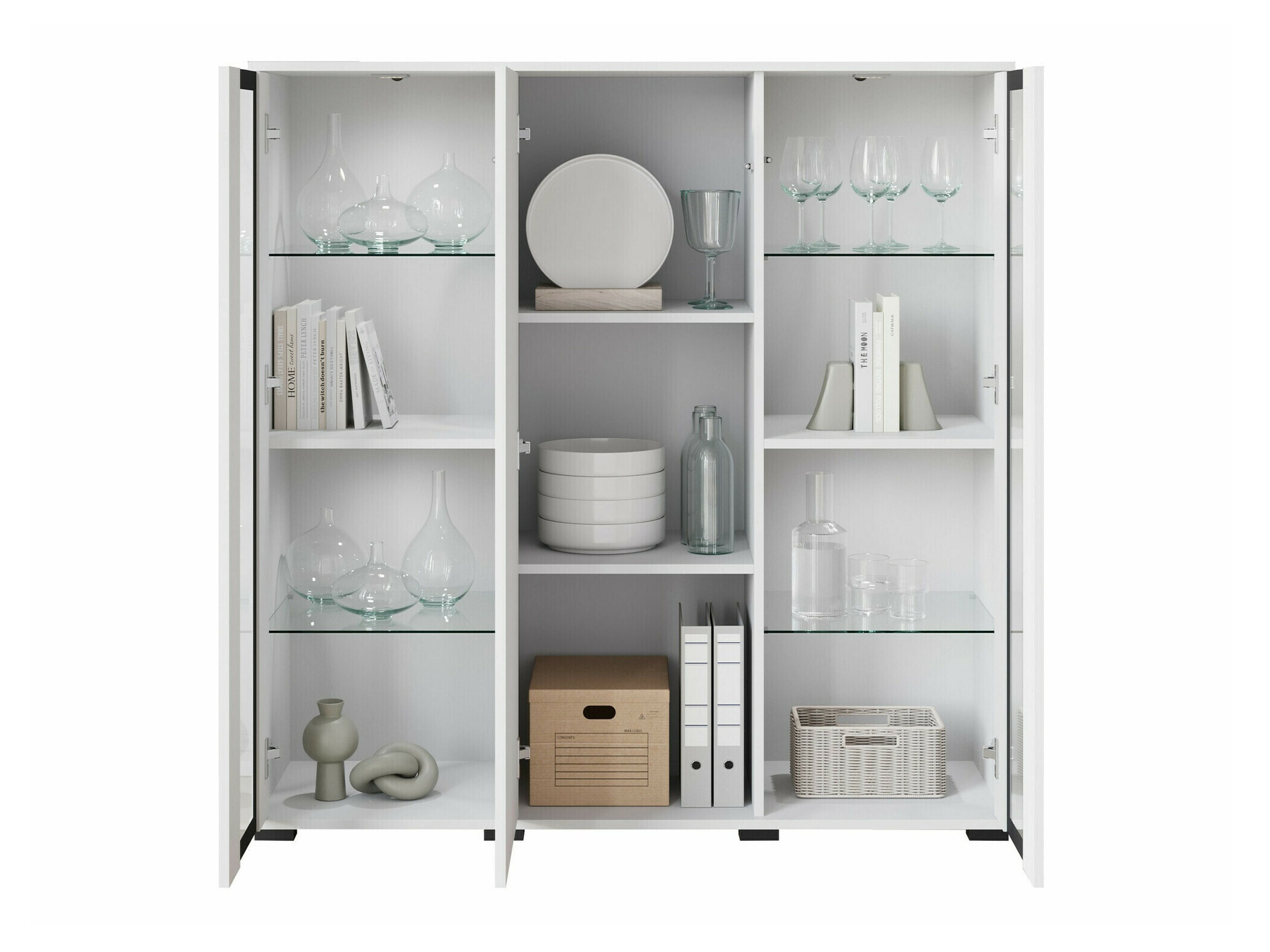 Μπουφέ Torcame 100 (Δρυς wotan + Γυαλιστερό λευκό)