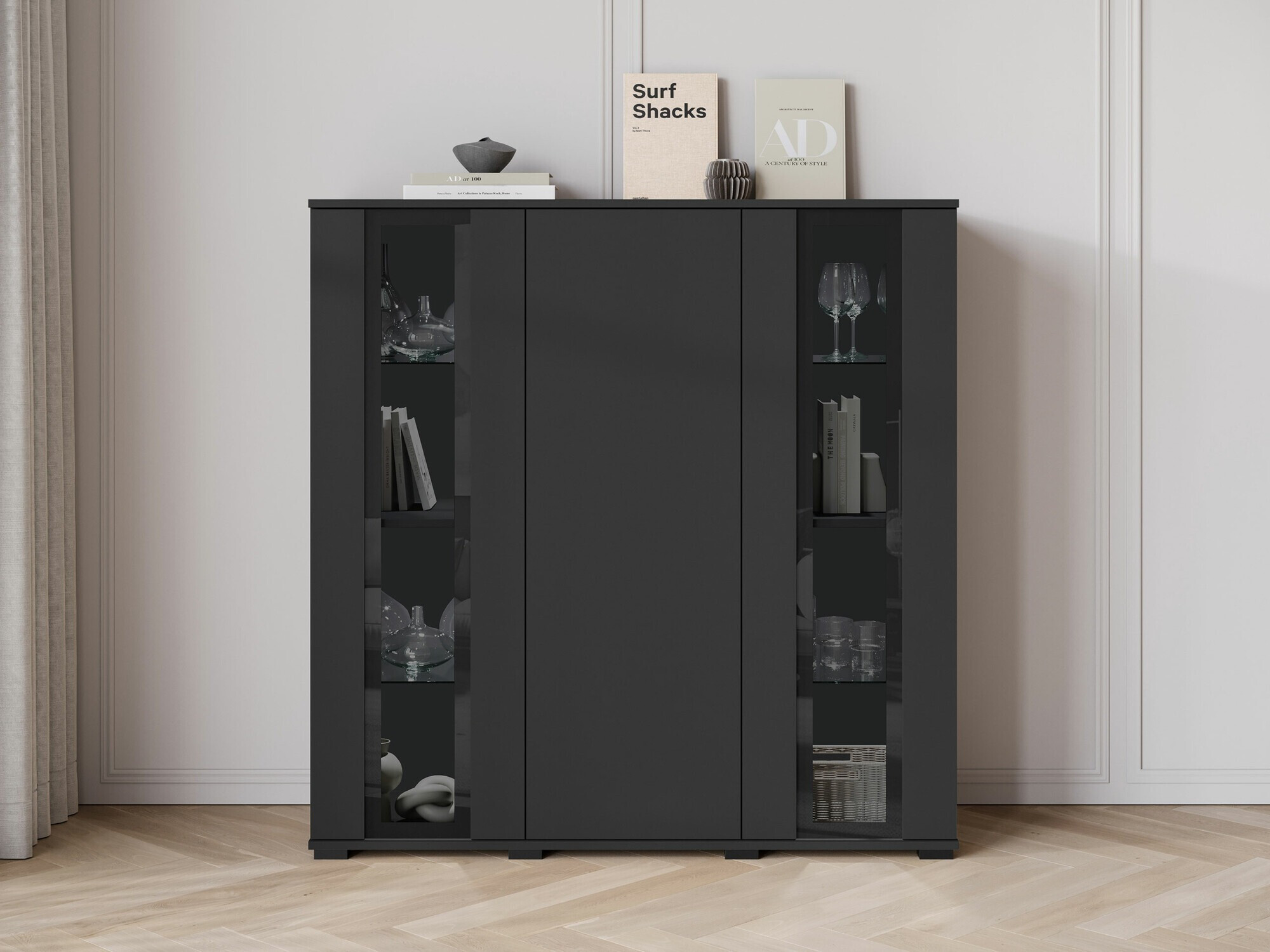 Μπουφέ Torcame 100 (Μαύρο)