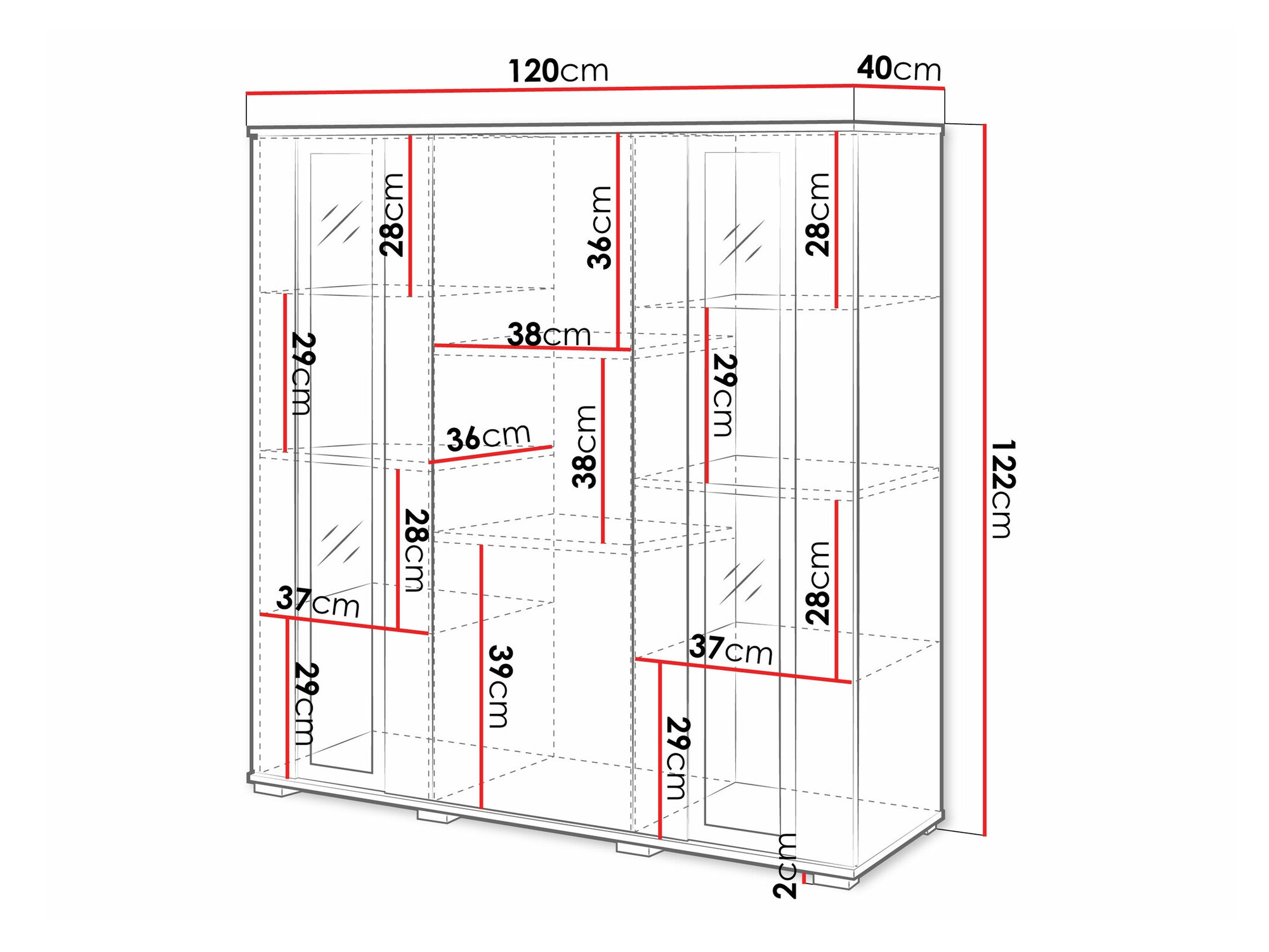 Μπουφέ Torcame 100 (Μαύρο)