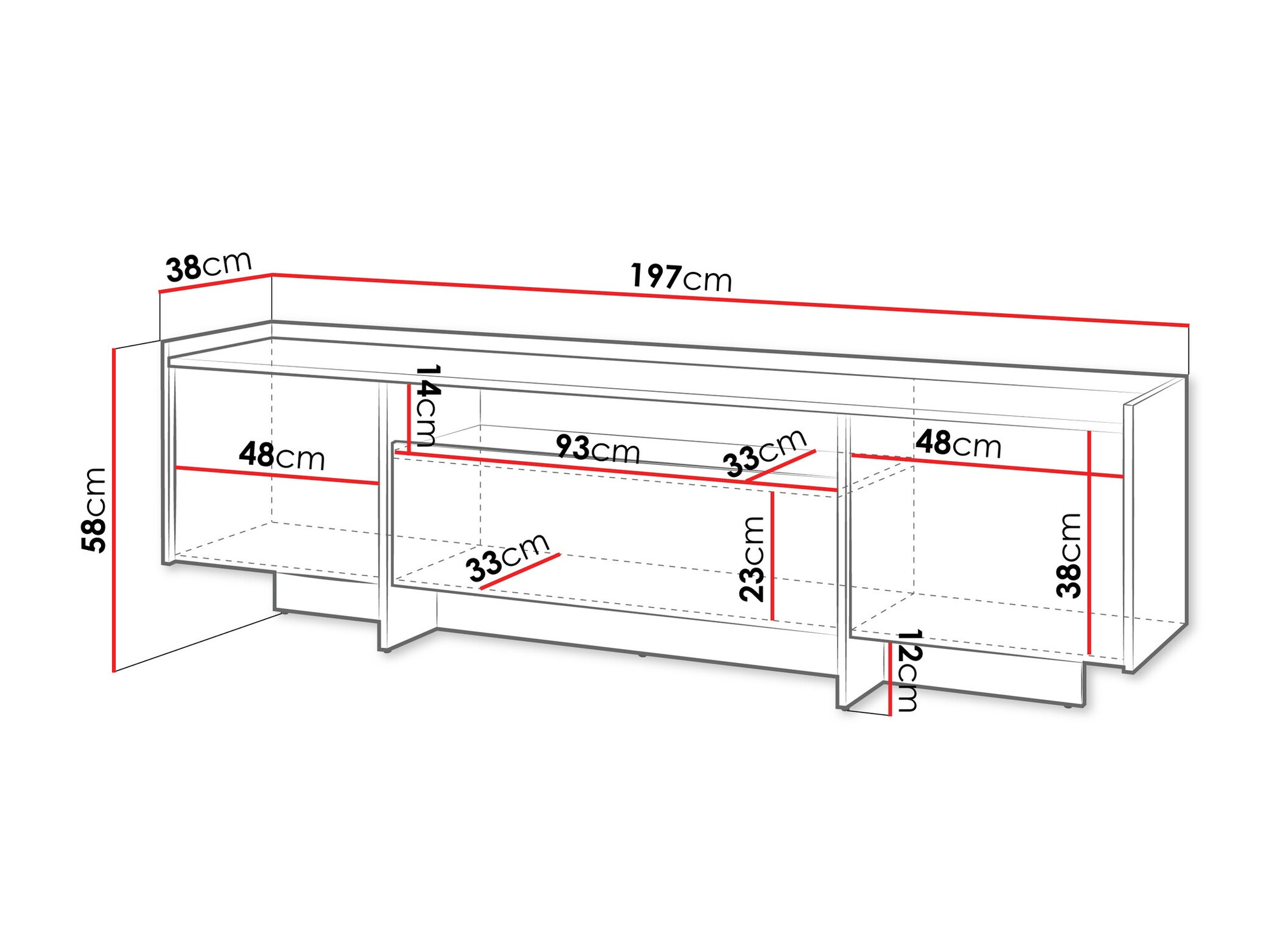 Έπιπλο τηλεόρασης Parma 105 (Δρυς)