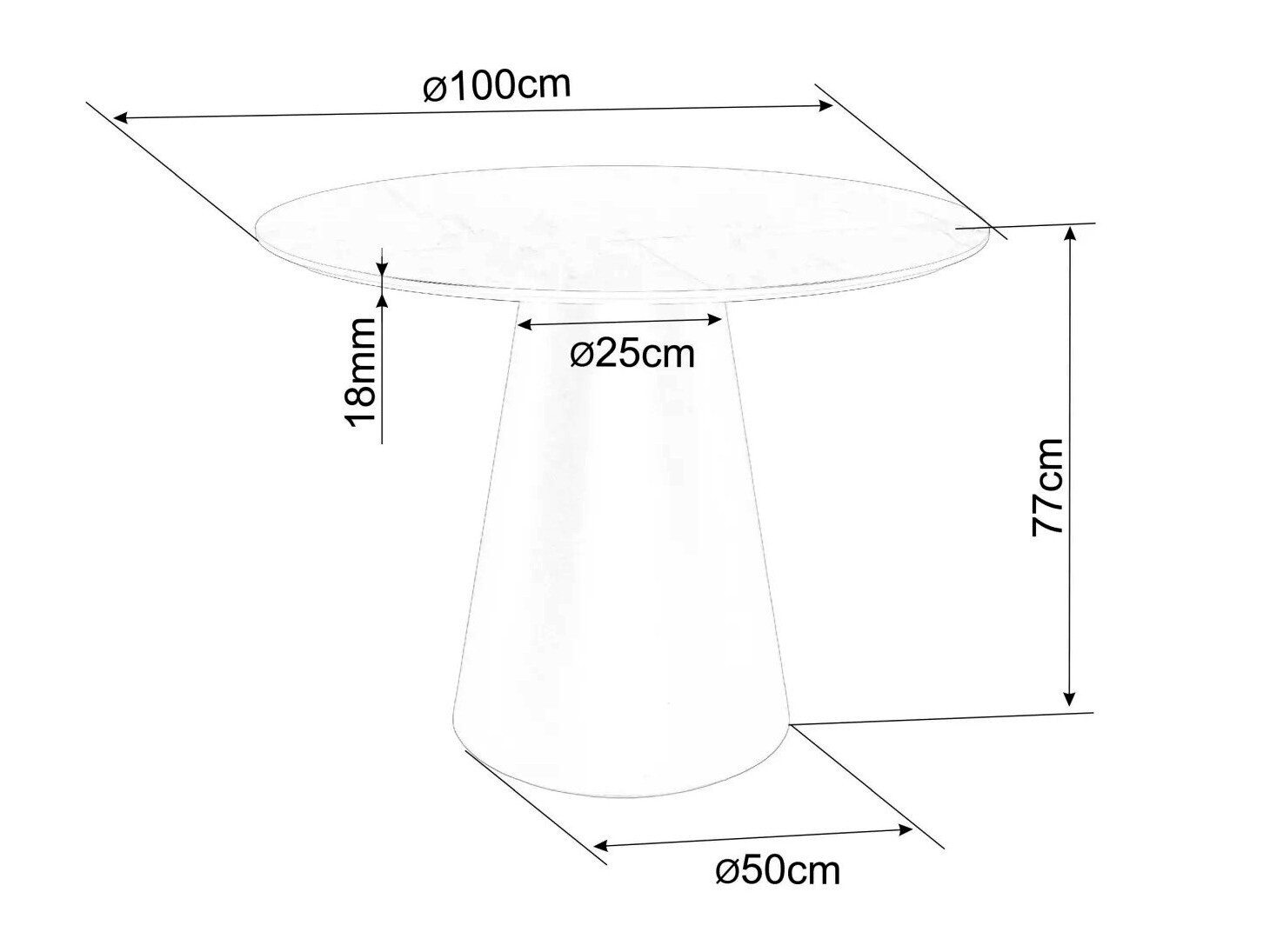 Τραπέζι Detroit 733 (Δρυς + Μαύρο)