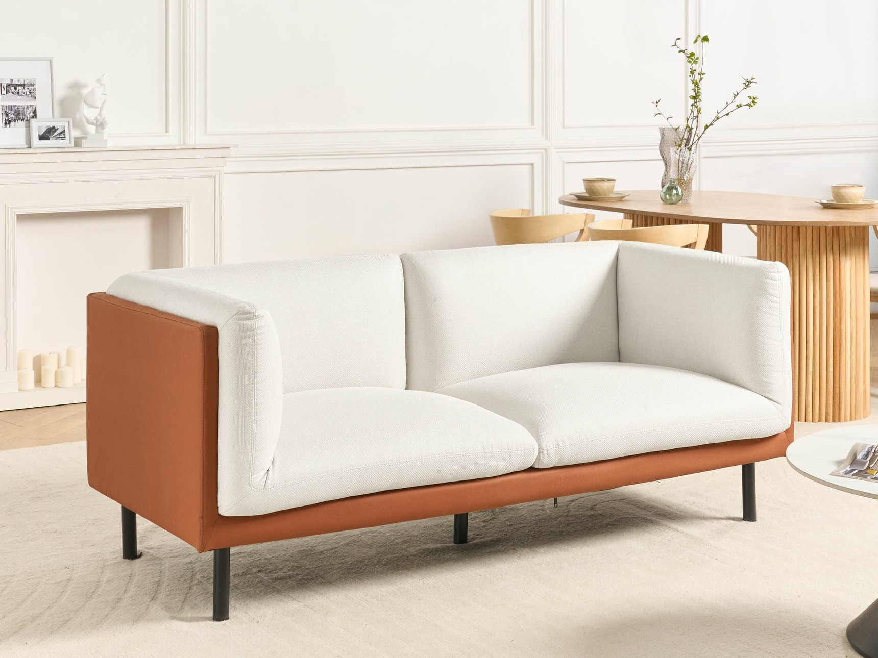 Sofa Berwyn 2684 (White + Brown)