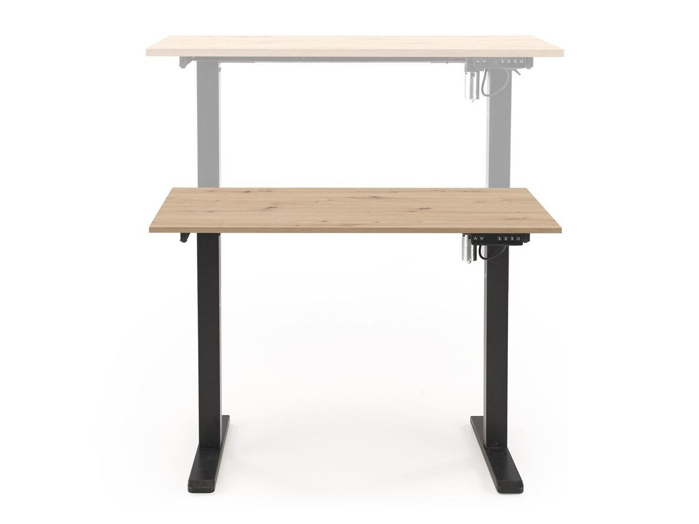 Height-adjustable desk Houston 1704 (Artisan oak + Black)