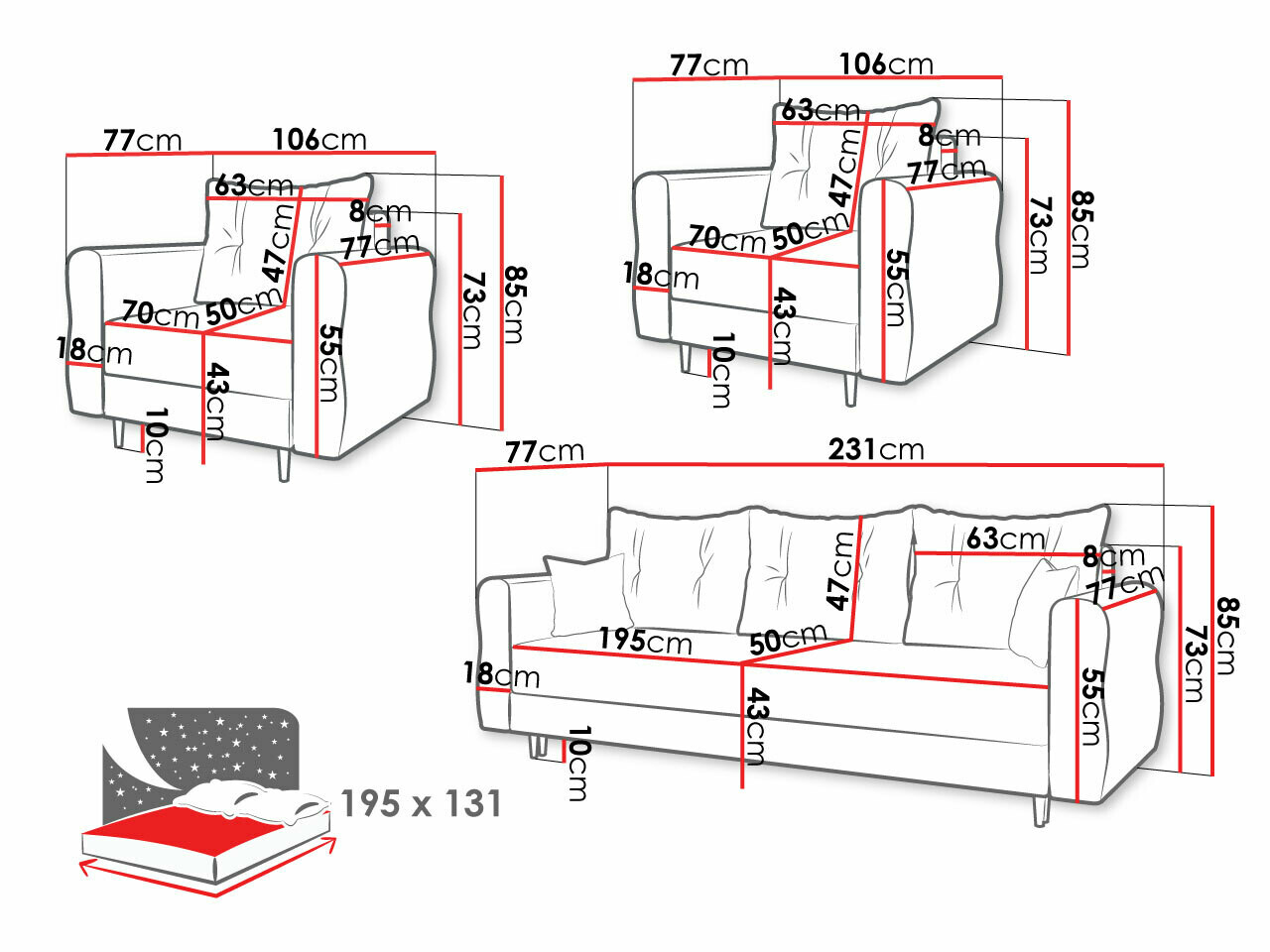 Σετ ταπετσαρισμένων επίπλων Veldala 106 (Manila 18)
