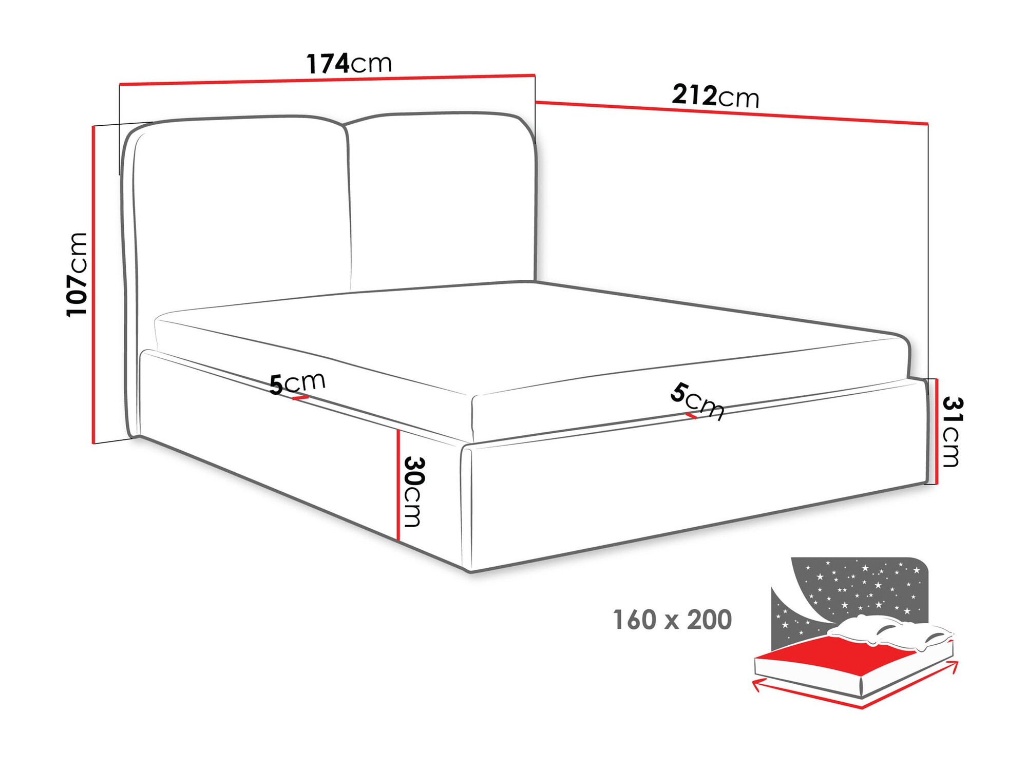 Bed Vox (Coral 75)