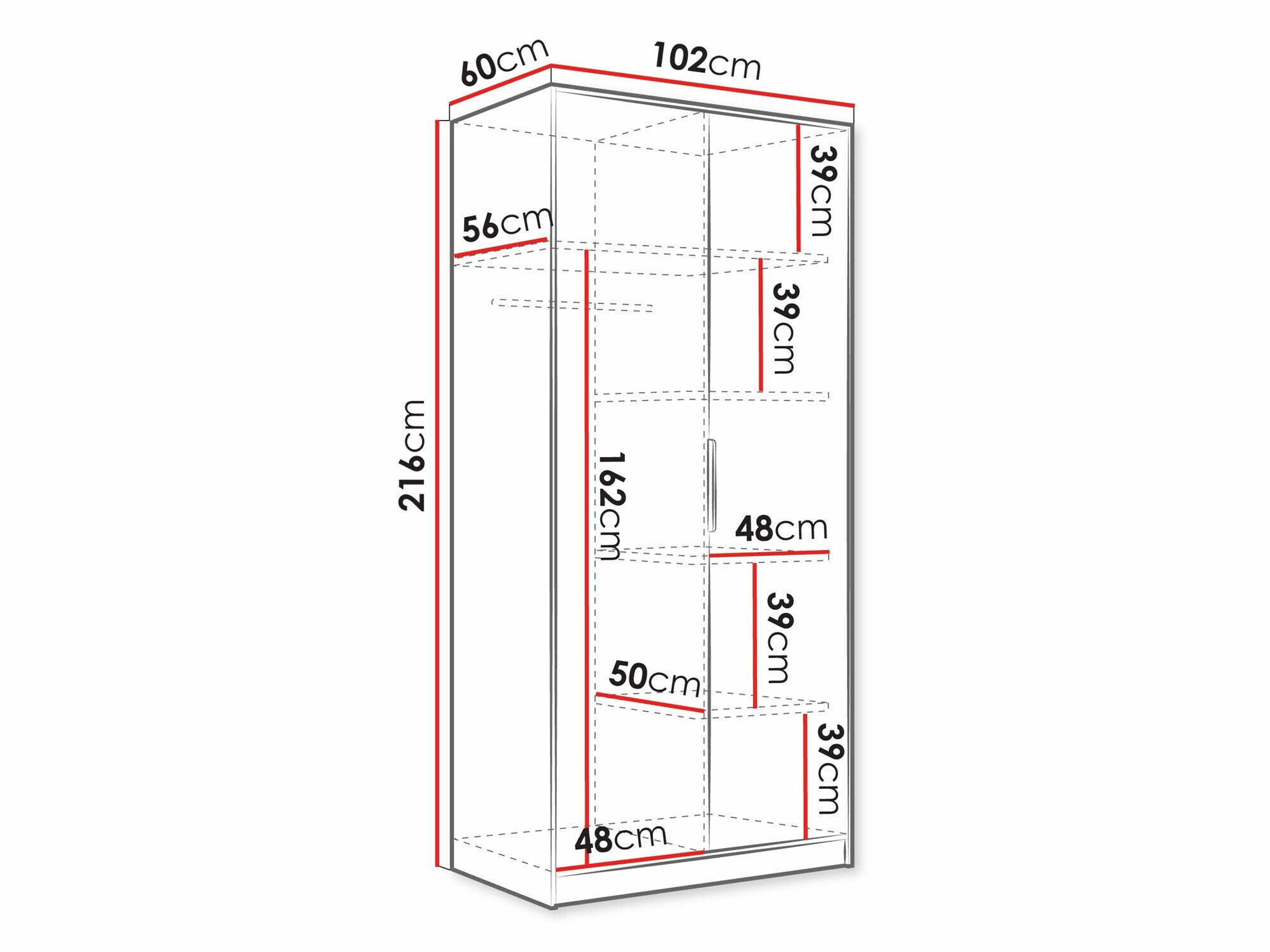 Ντουλάπα Comfivo Papilio II (Άσπρο)