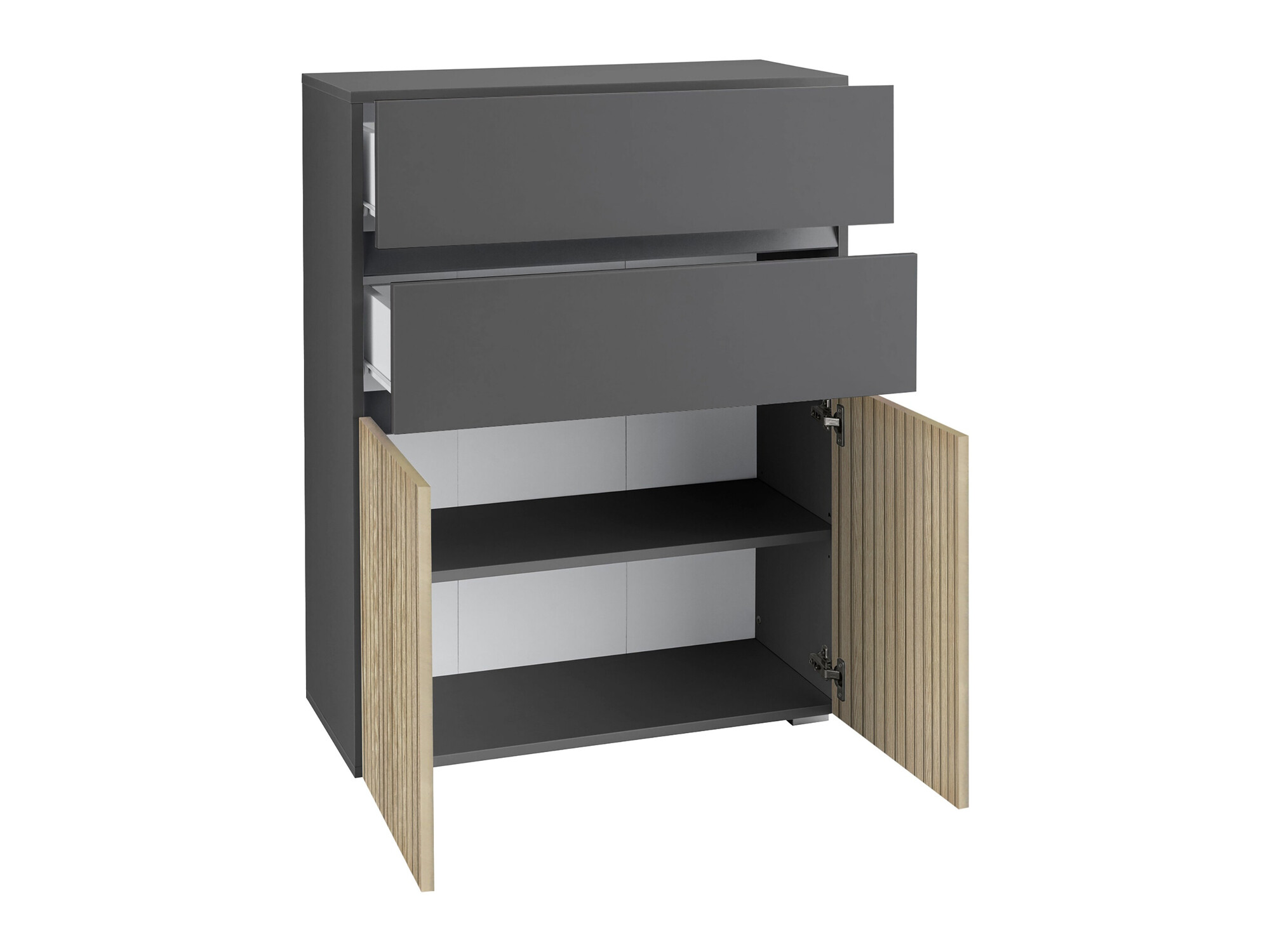 Όρθιο ντουλάπι μπάνιου Soncamu 101 (Ανθρακί + Ελαφριά δρυς)