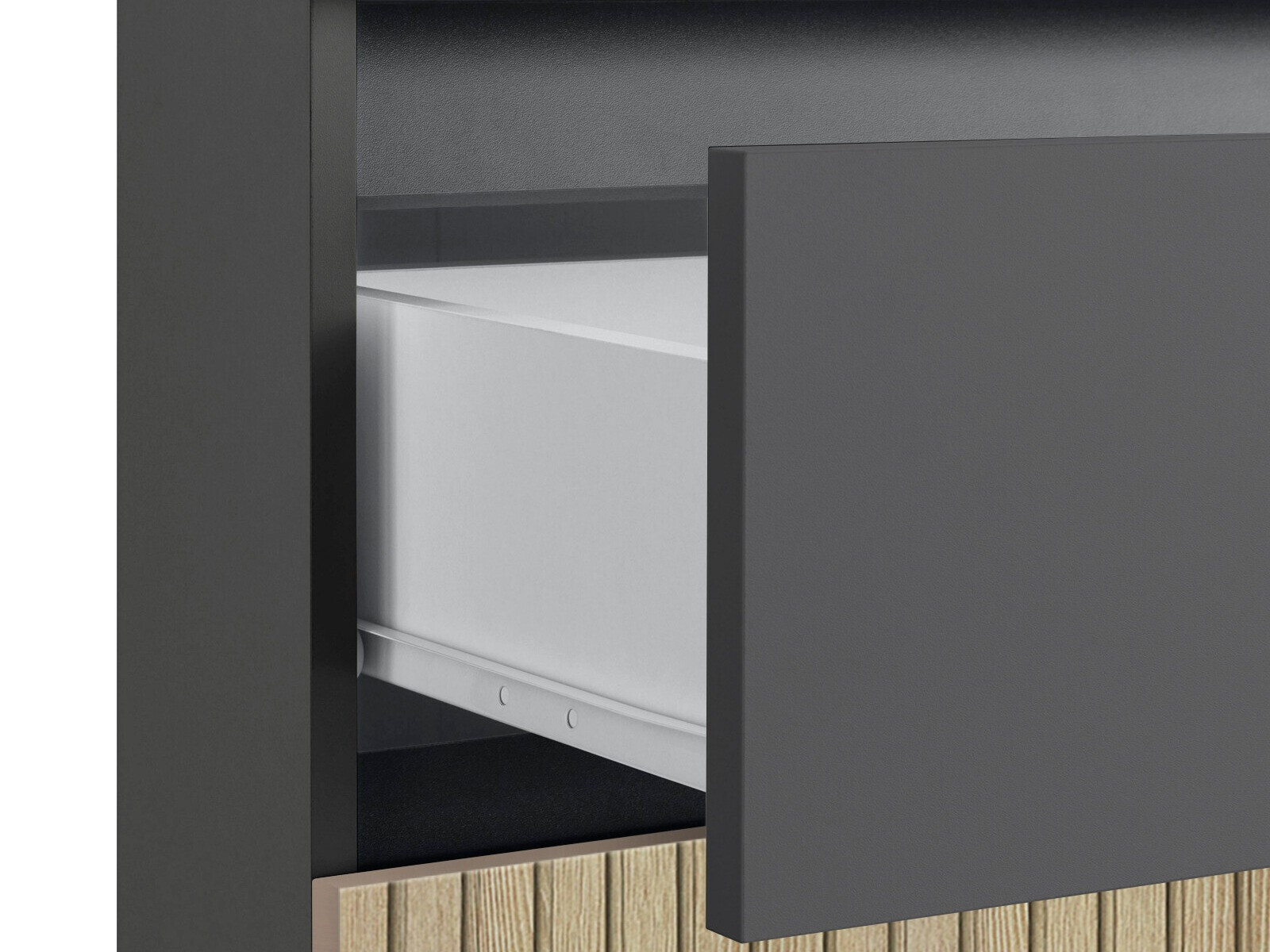 Όρθιο ντουλάπι μπάνιου Soncamu 101 (Ανθρακί + Ελαφριά δρυς)