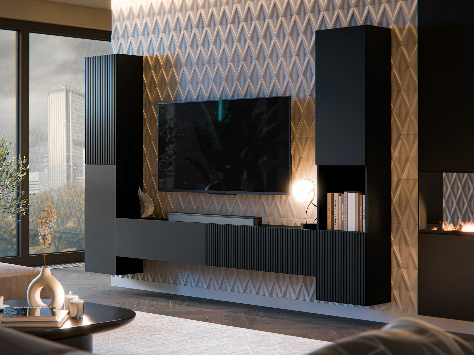 Σετ επίπλων σαλονιού Species I (Μαύρο)