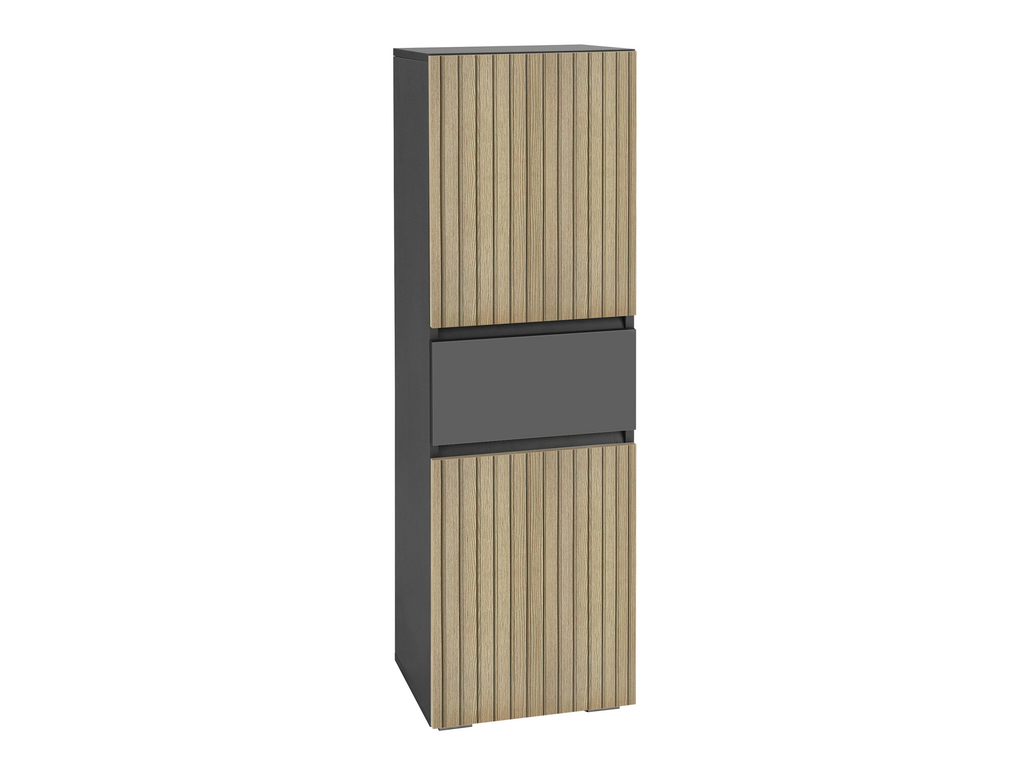 Standing bathroom cabinet Soncamu 102 (Anthracite + Light oak)