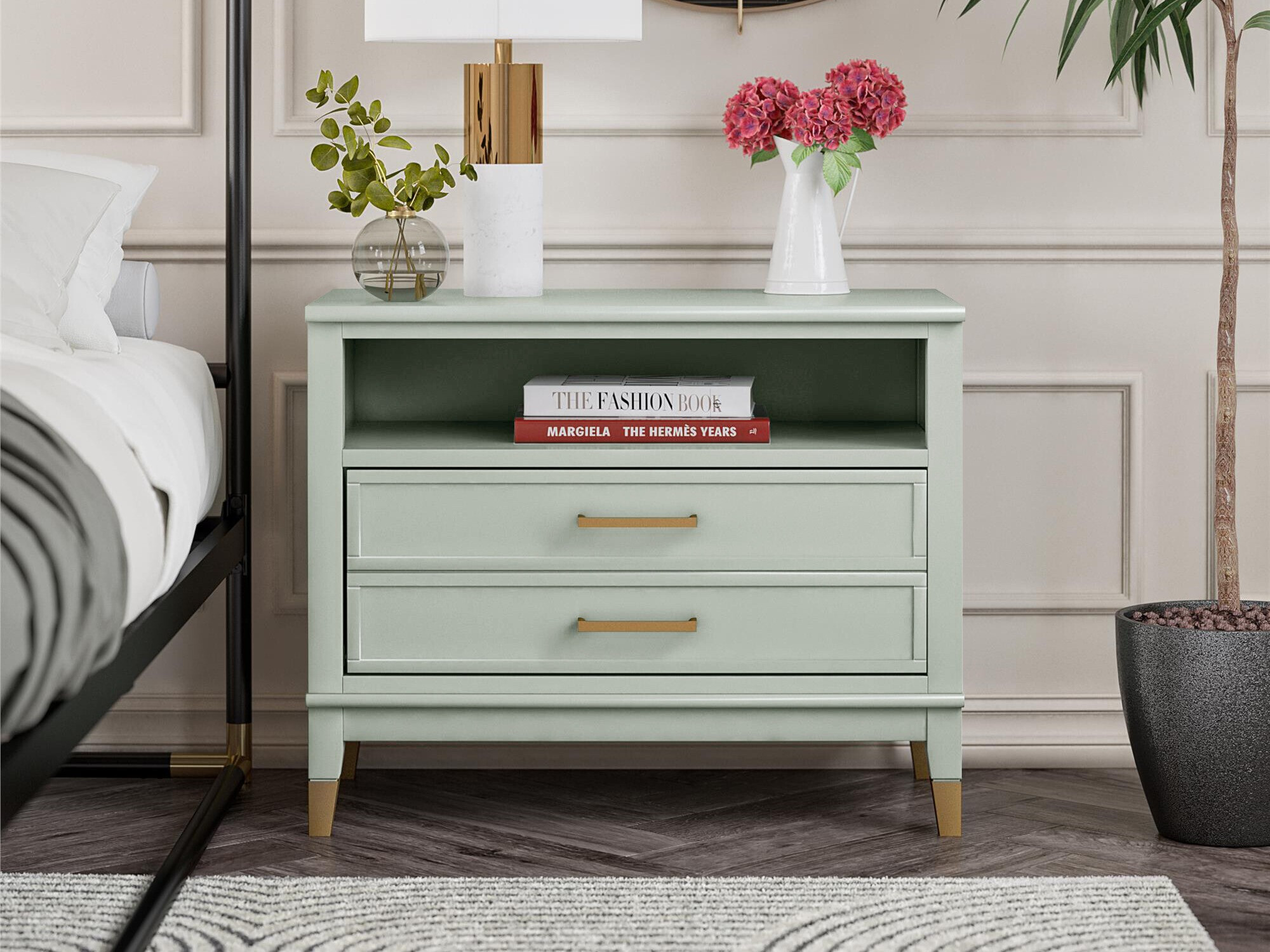 Bedside table Belromu 107 (Green)