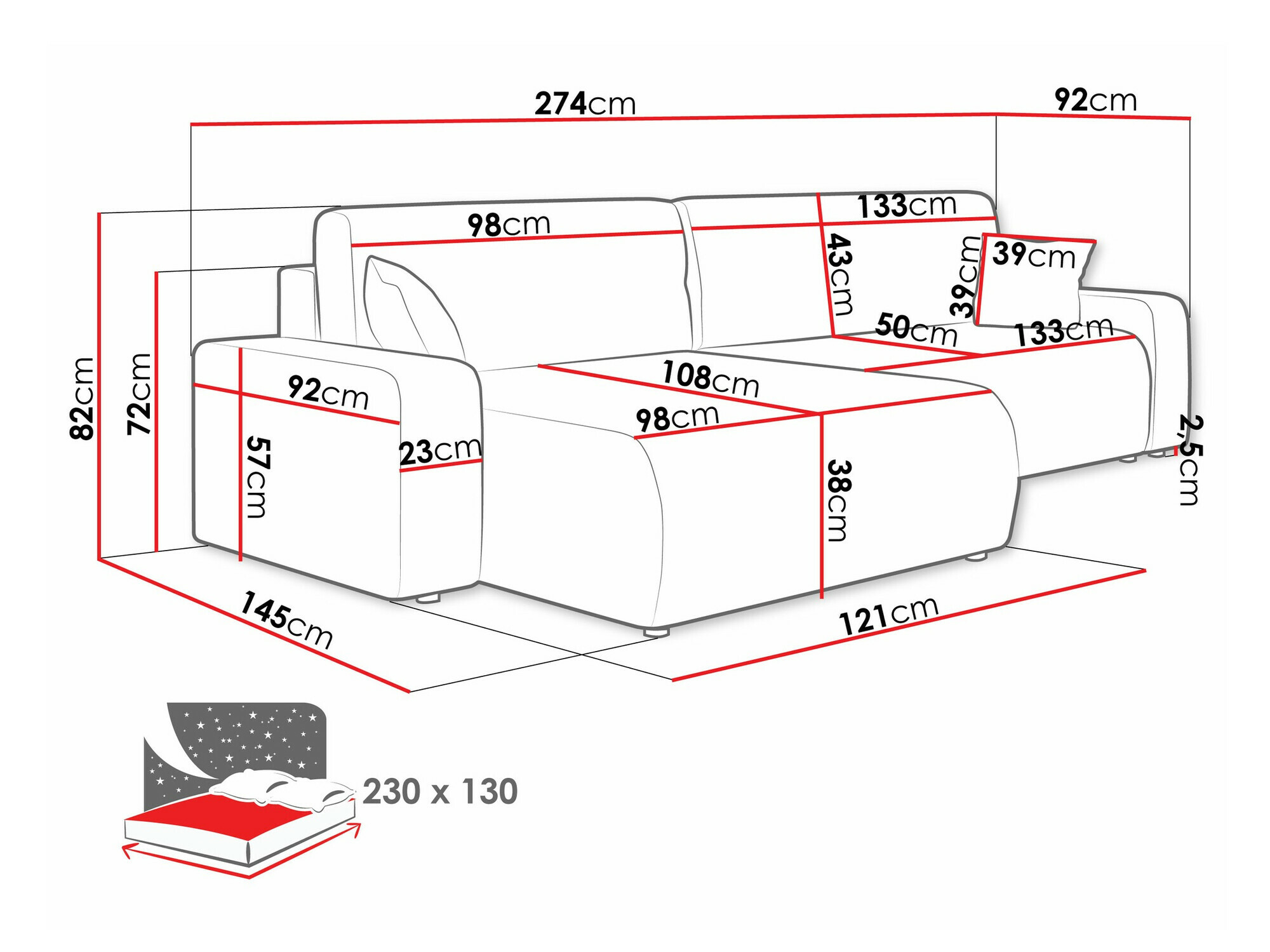 Γωνιακός Καναπές Shelton 108 (Poso 14)