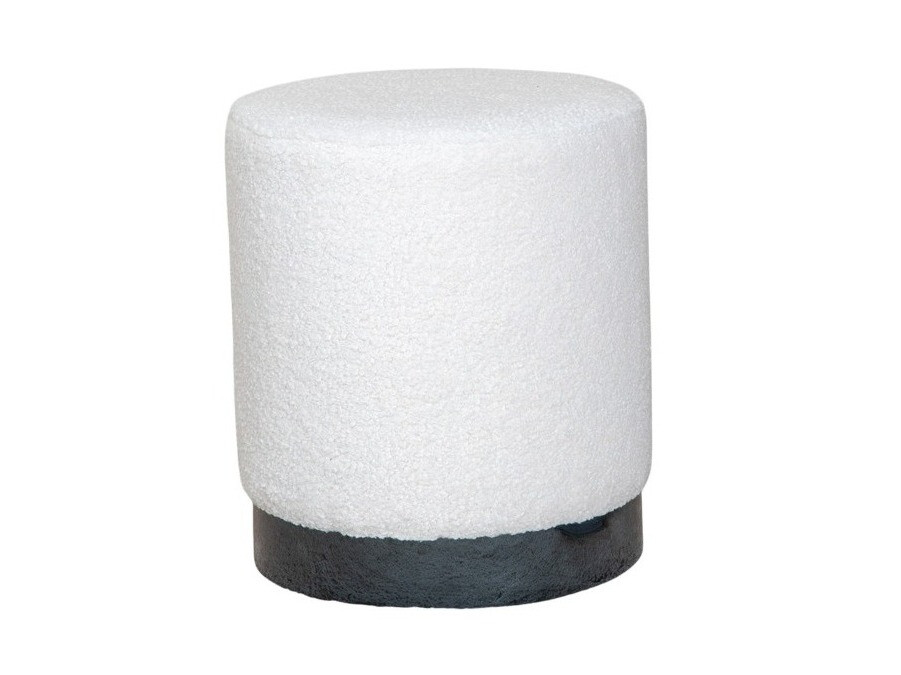 Σκαμπό σαλονιού Dallas 2936 (Άσπρο + Γυαλιστερό μαύρο)