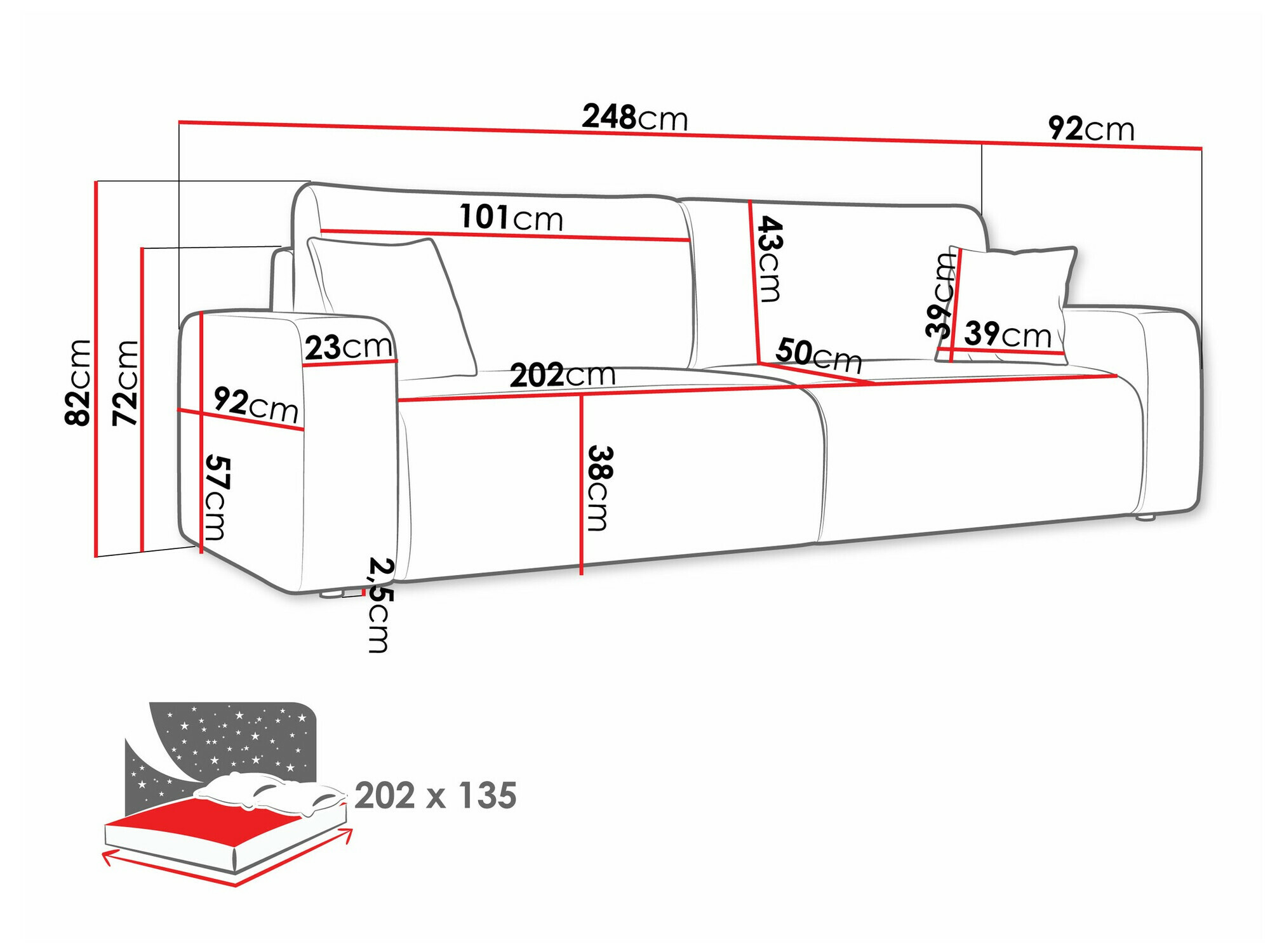 Sofa bed Doctral (Poso 14)