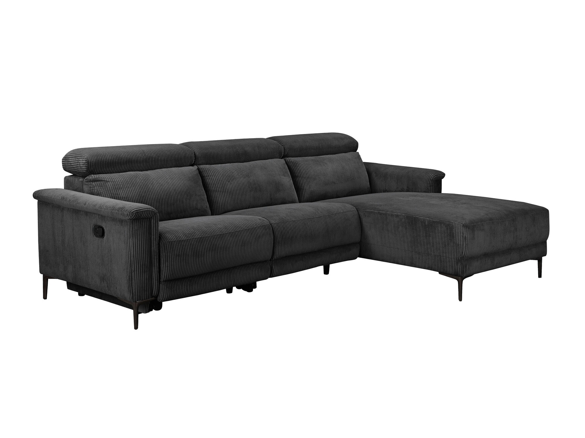 Ρυθμιζόμενος γωνιακός καναπές Evamare 102 (Ανθρακί)