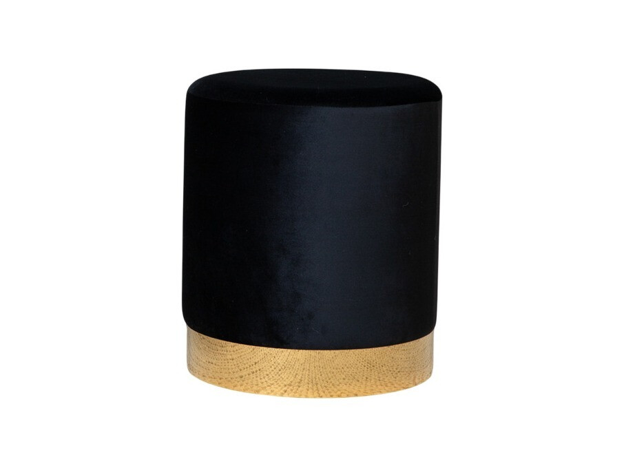 Σκαμπό σαλονιού Dallas 2936 (Μαύρο + Γυαλιστερό κίτρινο)