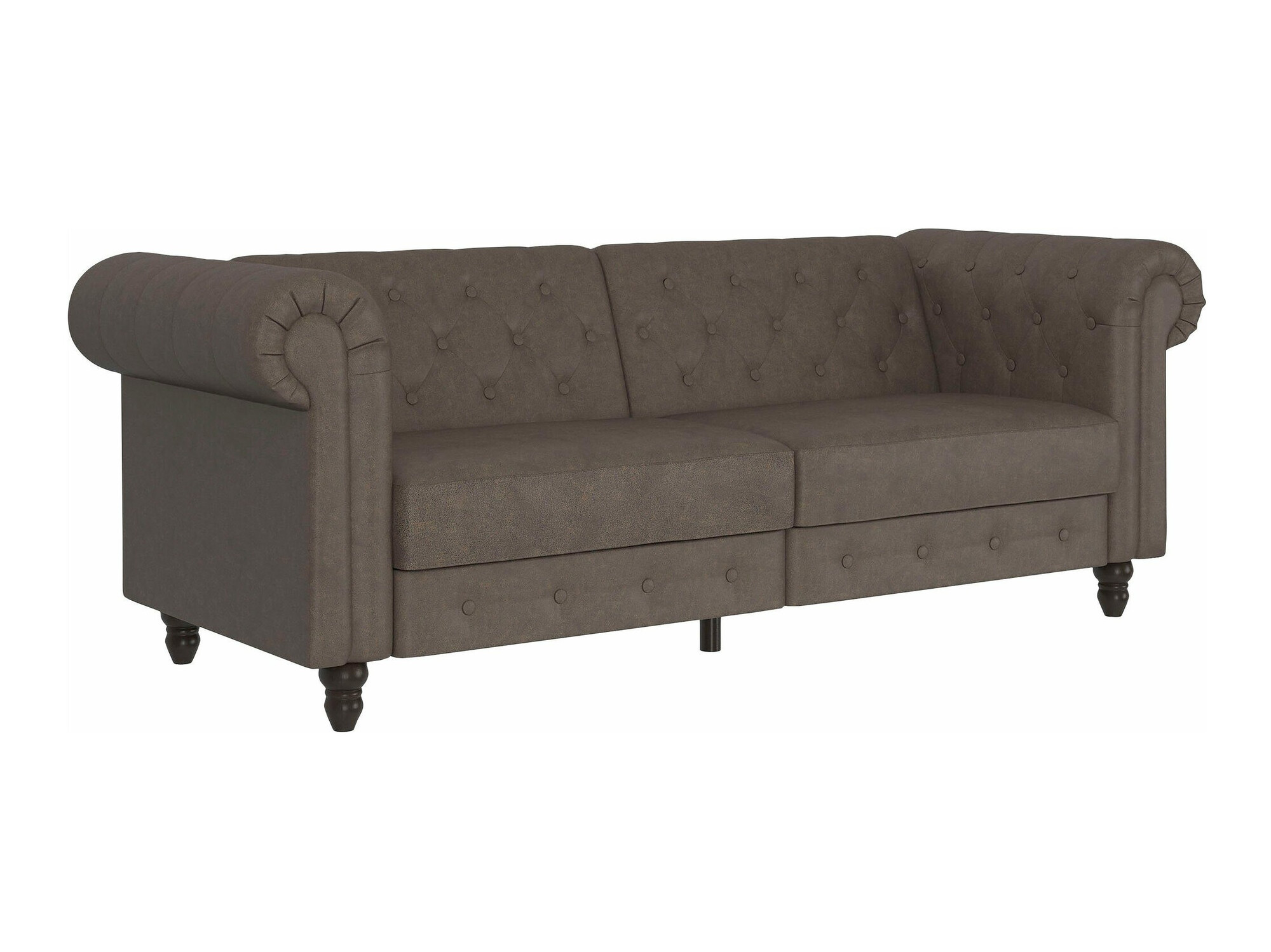 English-style sofa Tulsa 217 (Dark brown)