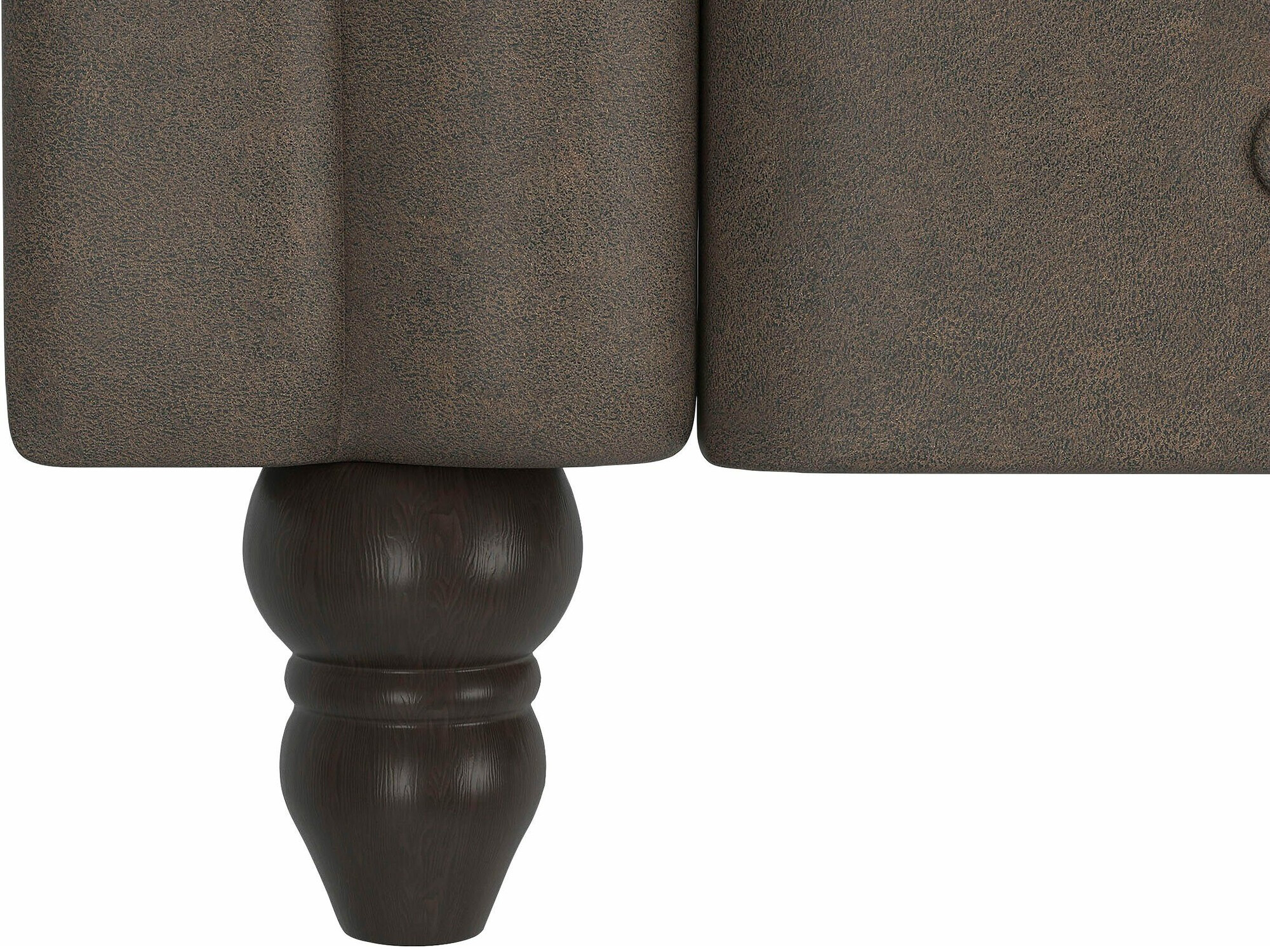 English-style sofa Tulsa 217 (Dark brown)