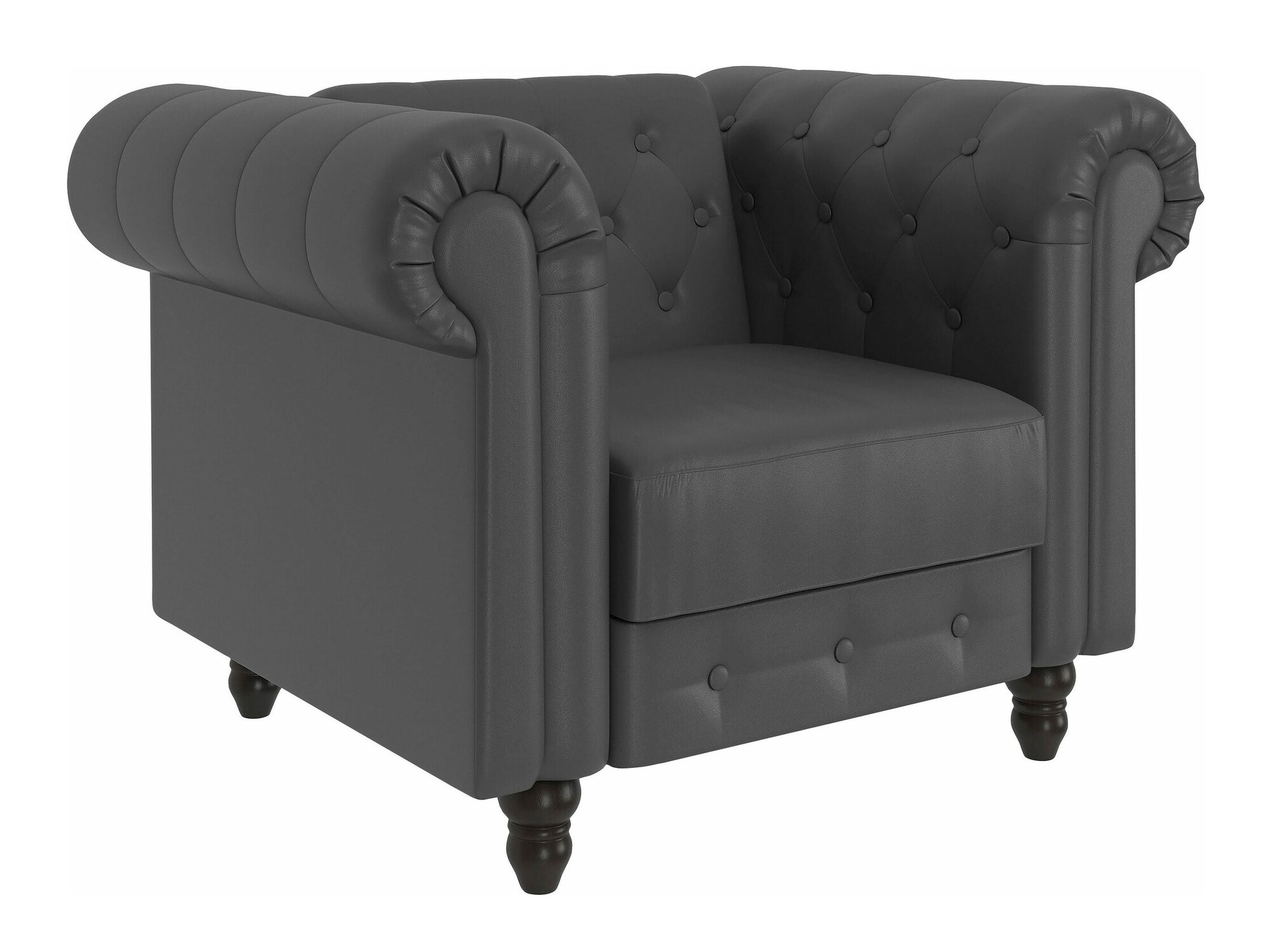 English-style armchair Tulsa 630 (Dark grey)