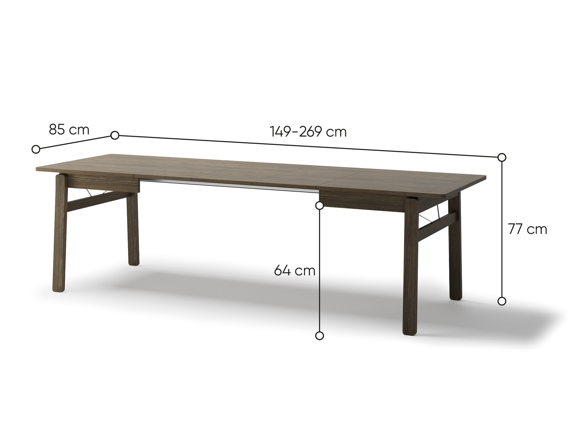 Table Fresno 172 (Dark oak)