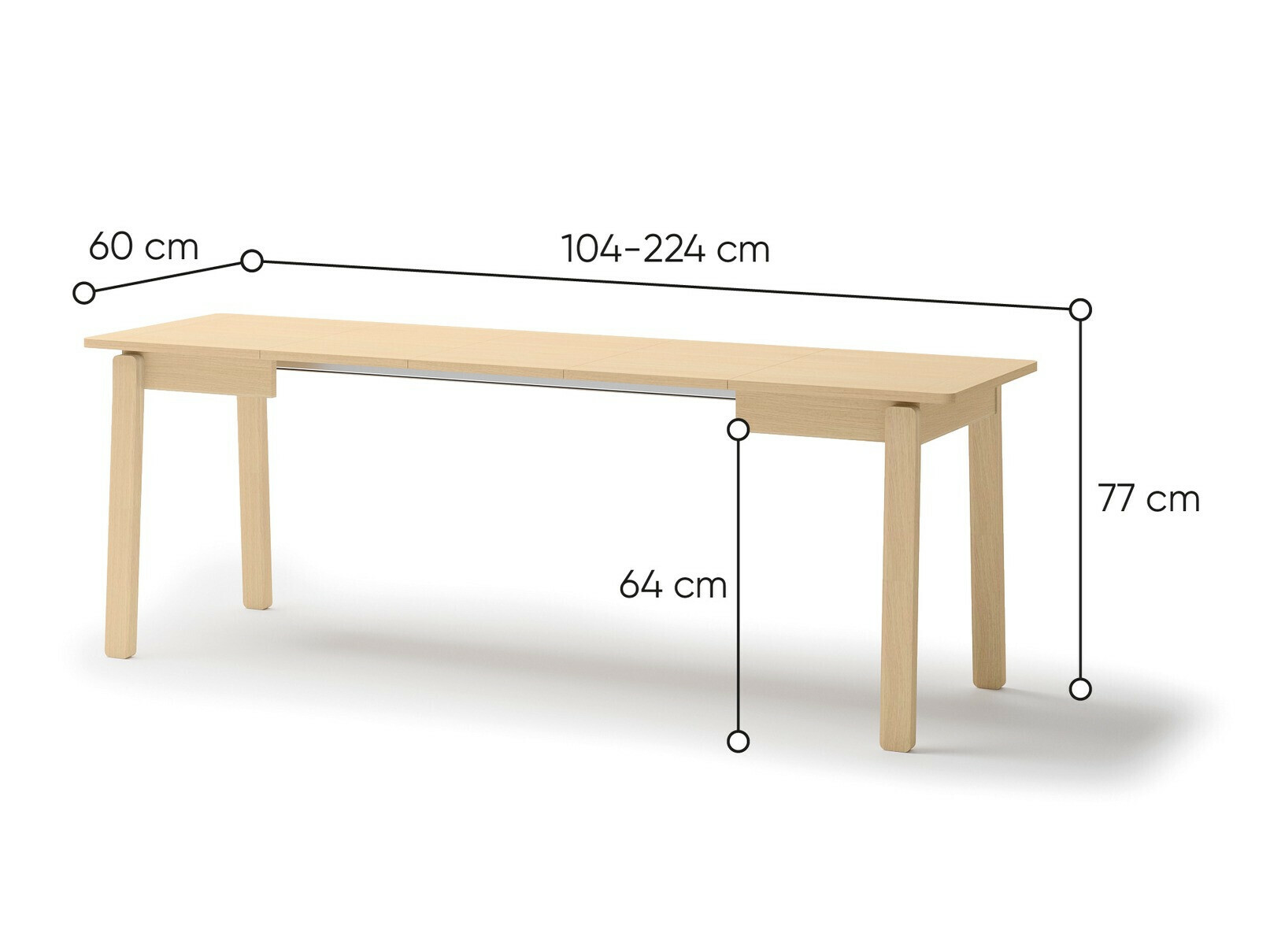 Table Fresno 173 (Light oak)