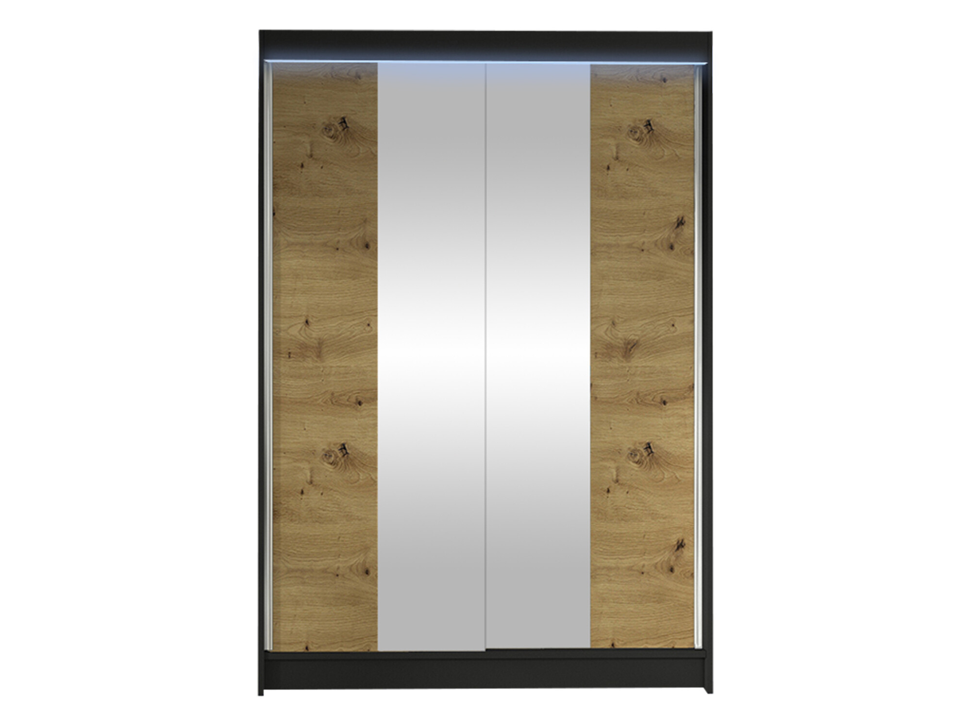 Ντουλάπα Closico Salvor II (Μαύρο + Artisan βελανιδιά)