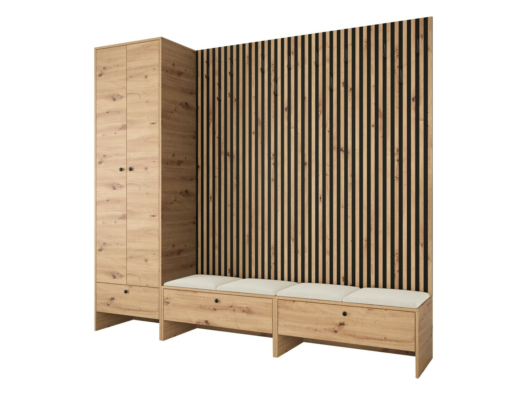 Σετ διαδρόμου Donio VI (Artisan βελανιδιά + Manila 02)