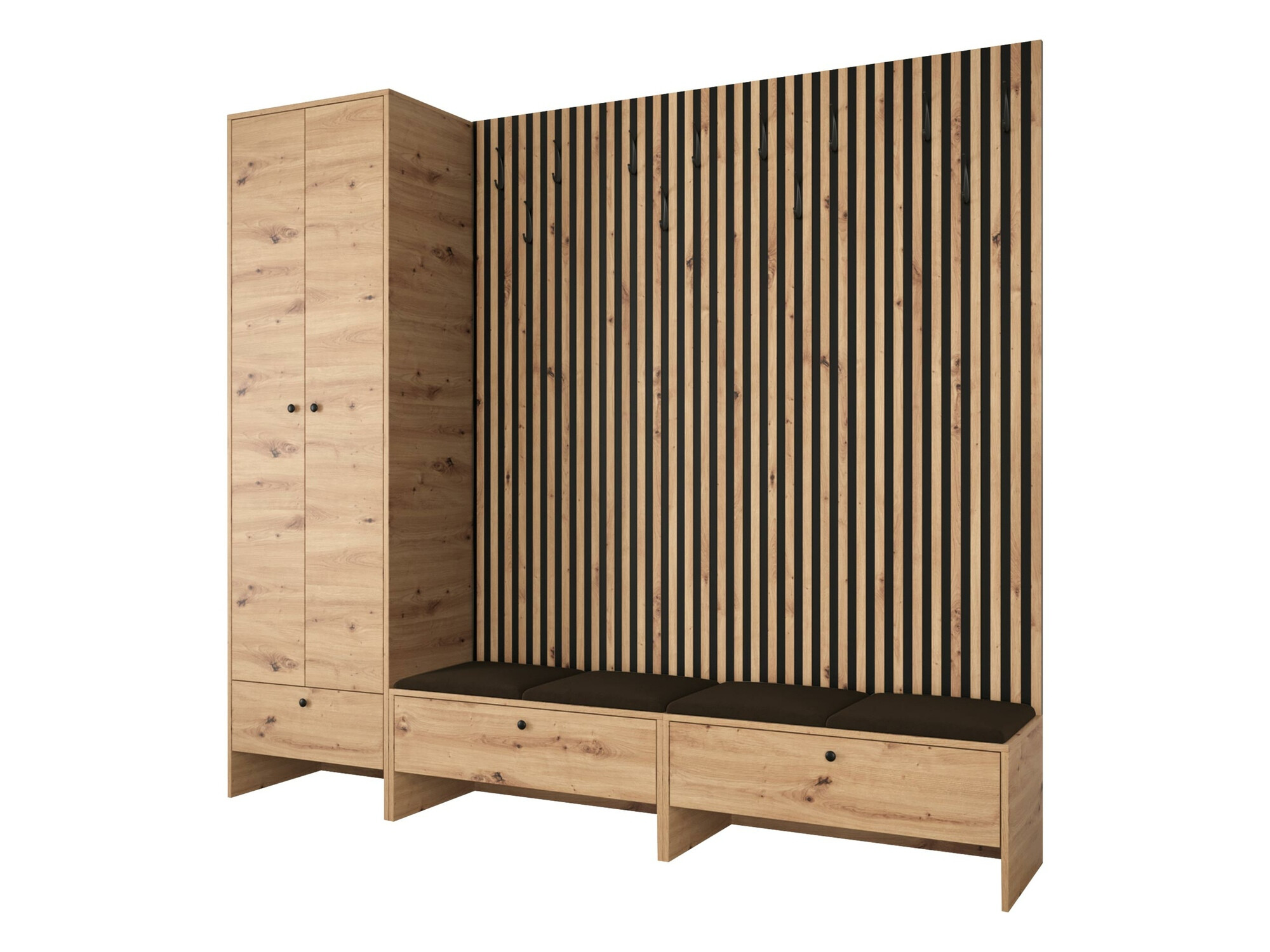 Σετ διαδρόμου Donio VI (Artisan βελανιδιά + Manila 04)