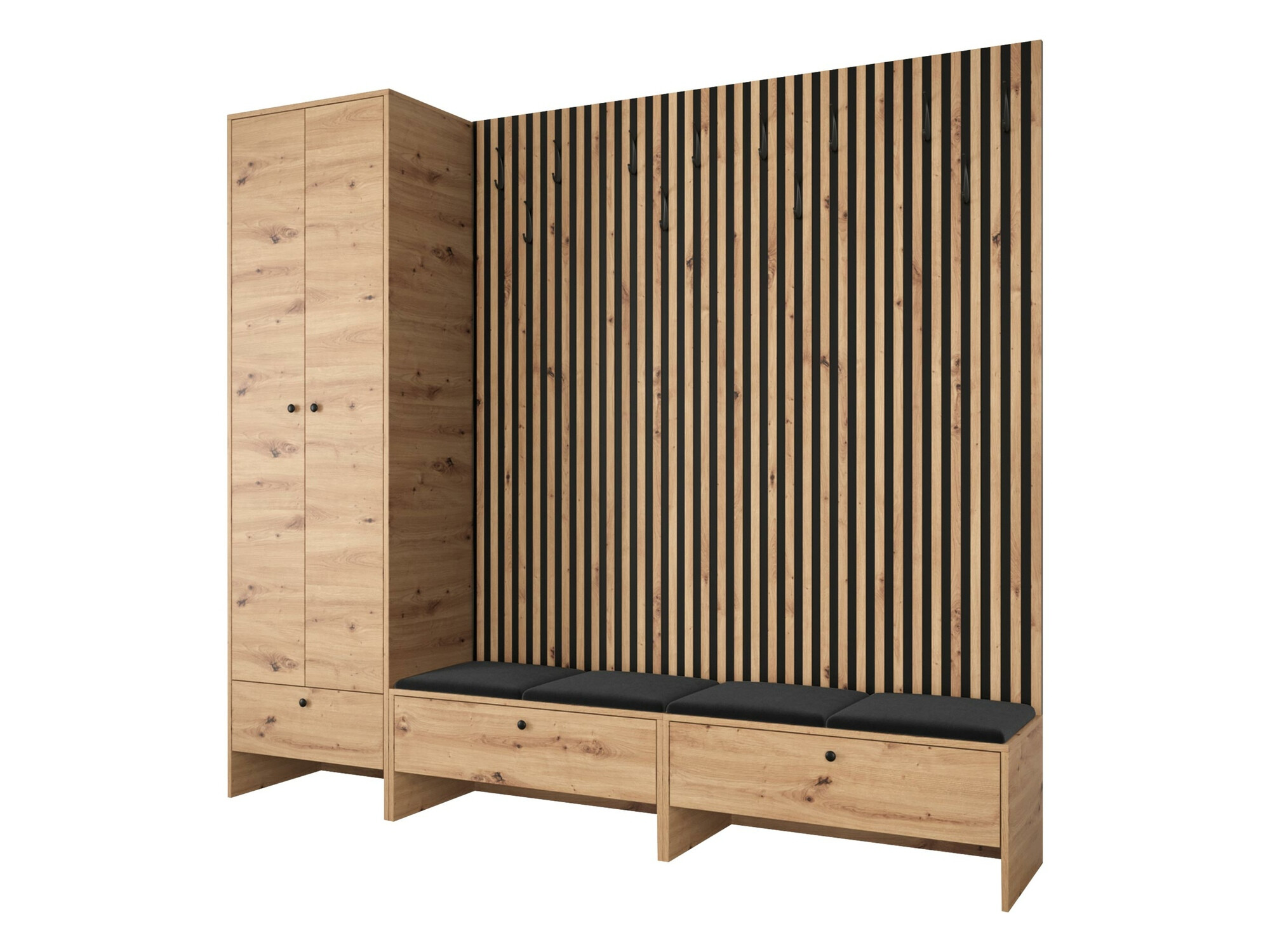 Σετ διαδρόμου Donio VI (Artisan βελανιδιά + Manila 18)