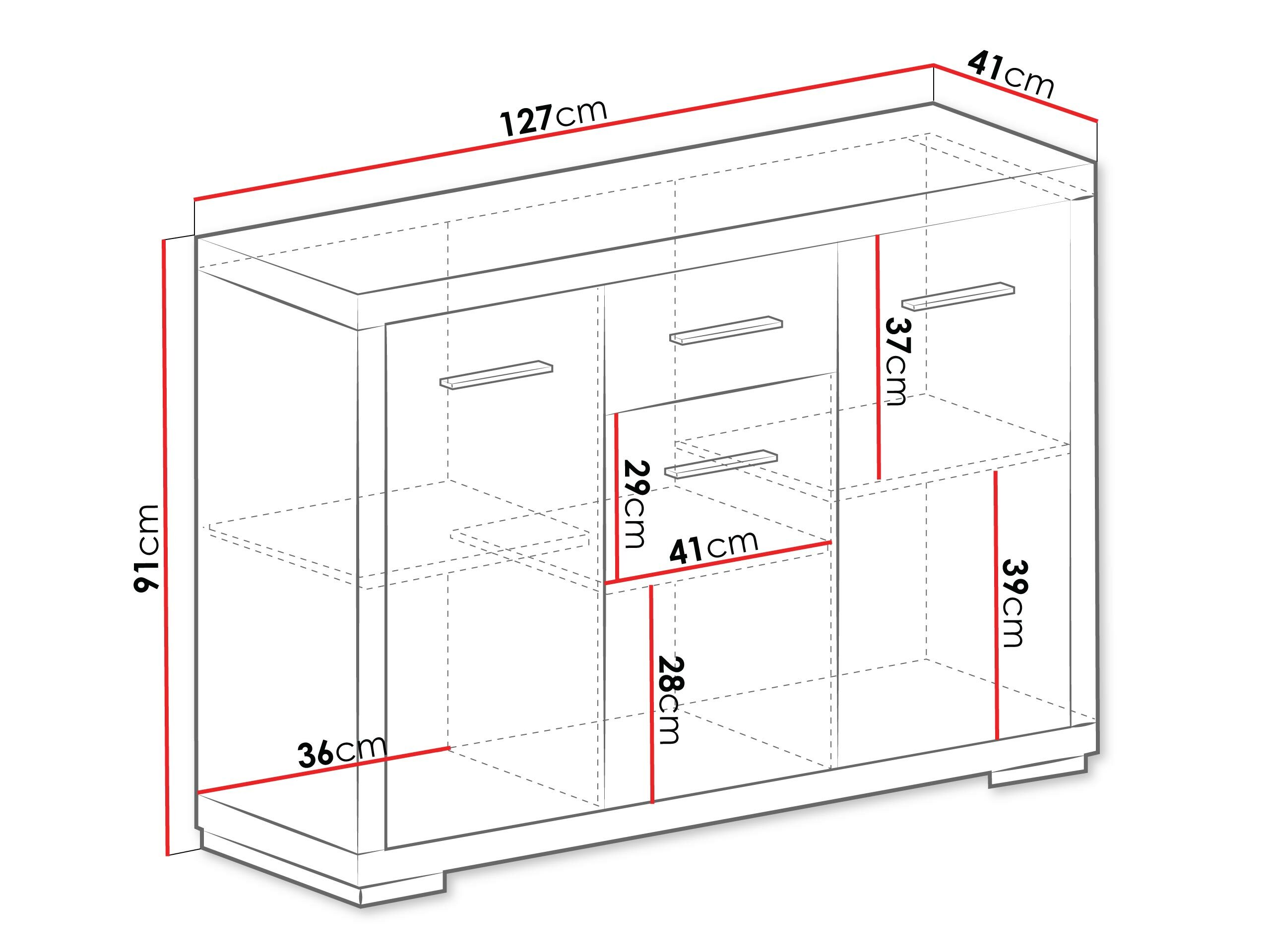Chest of drawers Fiomeri 103 (Santana oak)