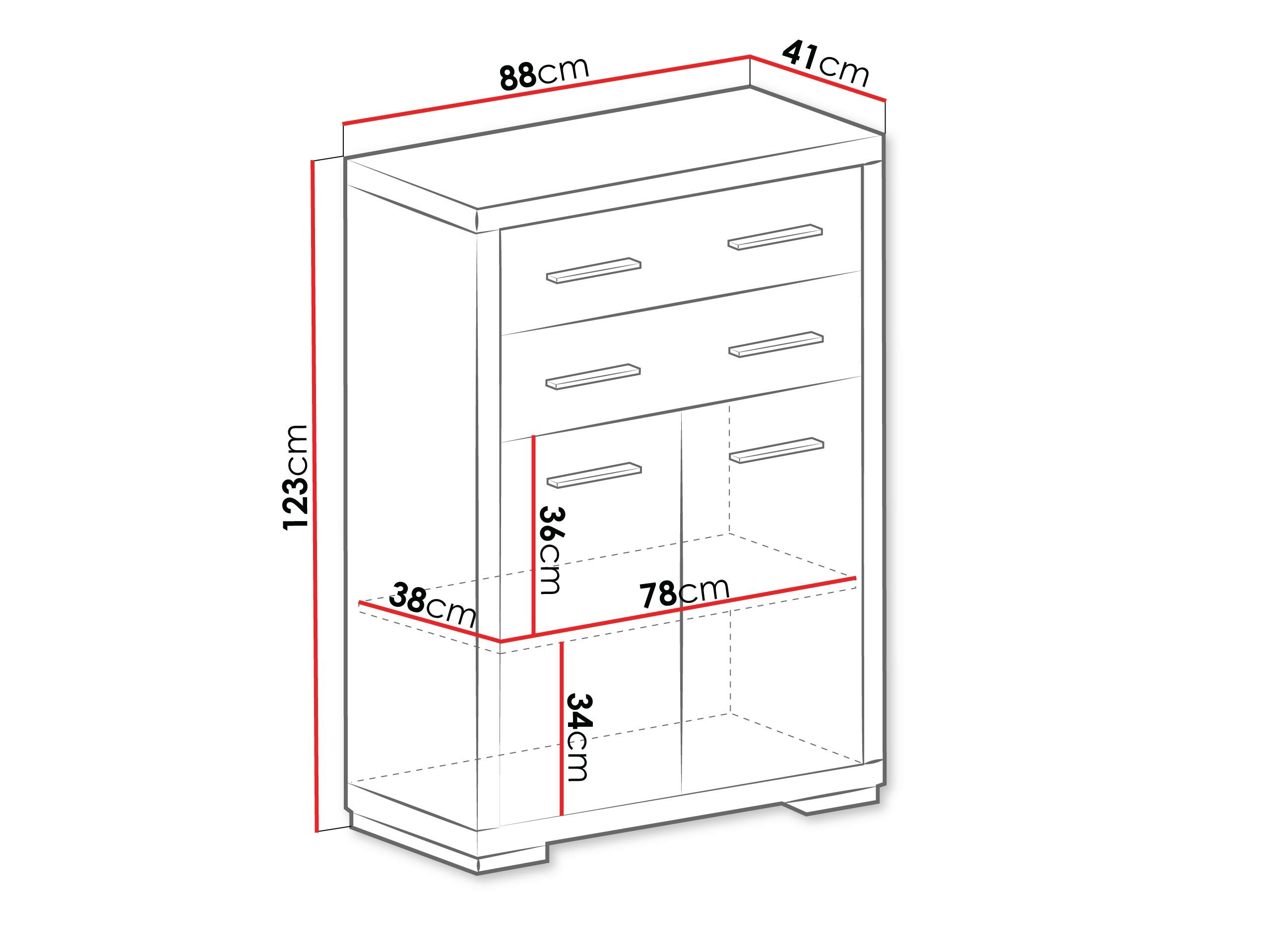 Συρταριέρα Fiomeri 104 (Βελανιδιά Santana)