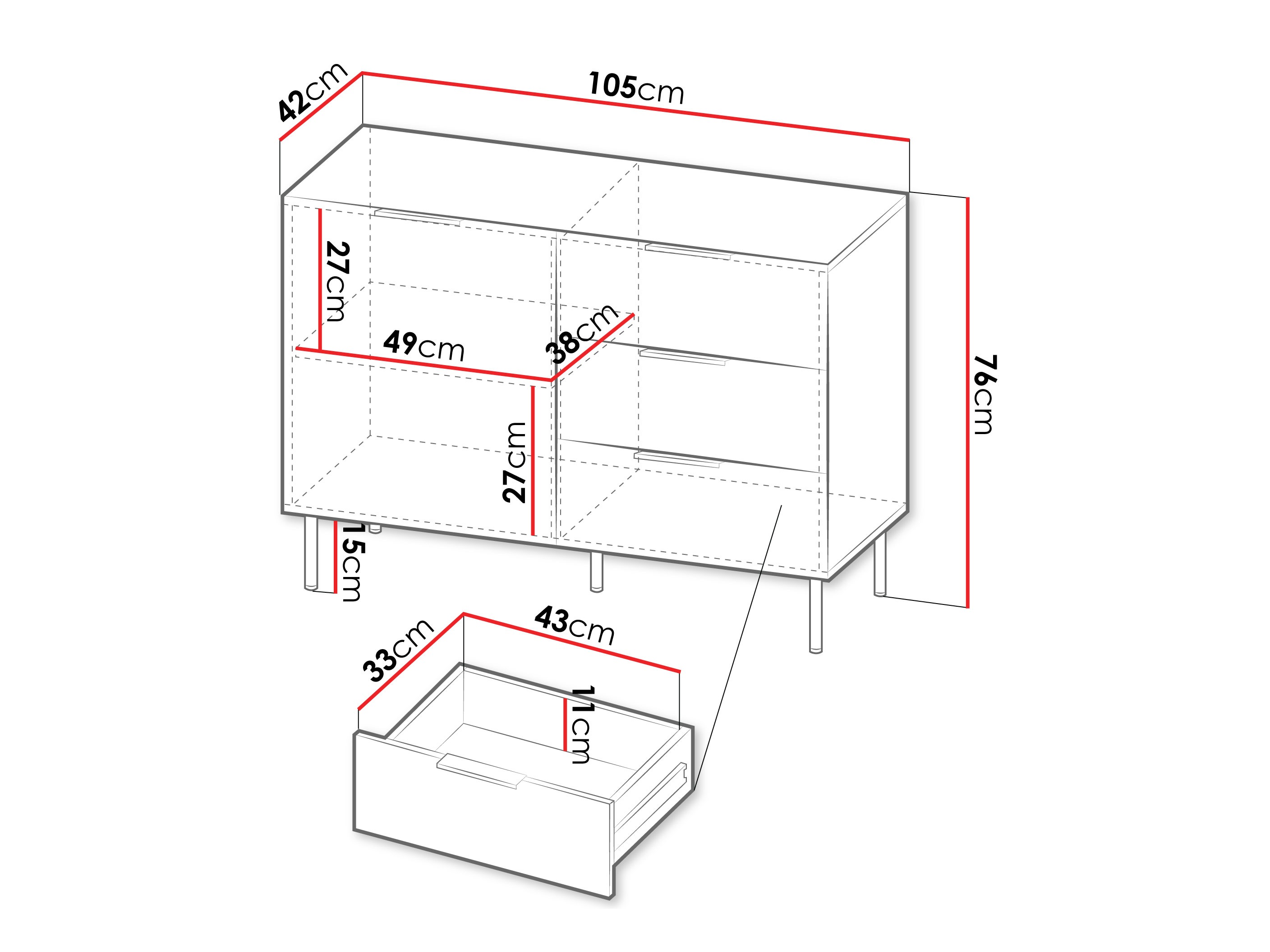 Chest of drawers Mardalu 101