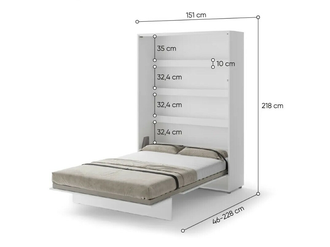 Σετ επίπλων Concept Pro Lenart VI (Γυαλιστερό λευκό + Άσπρο + Μπλε)