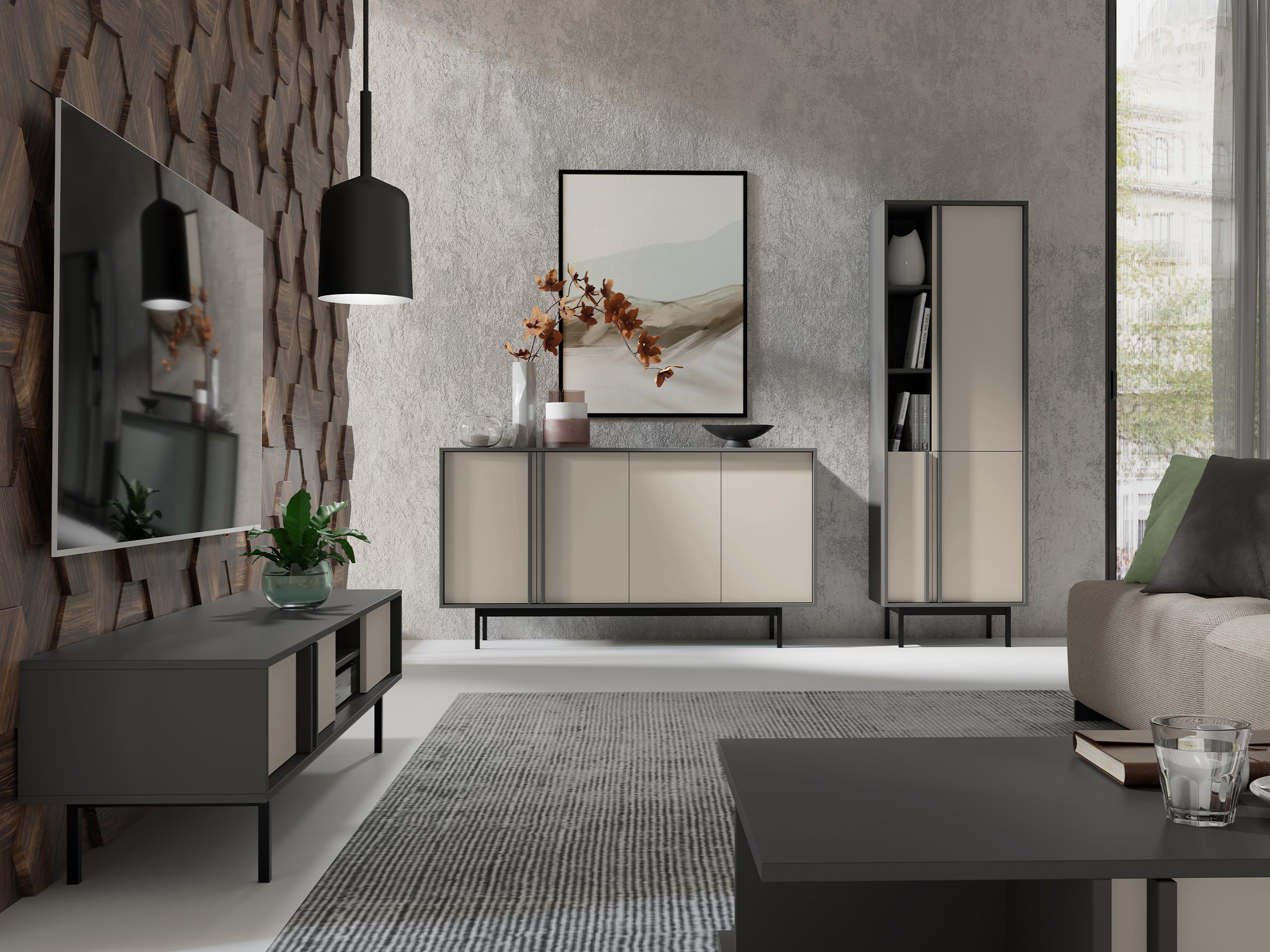 Living room set Levali 115 (Beige)