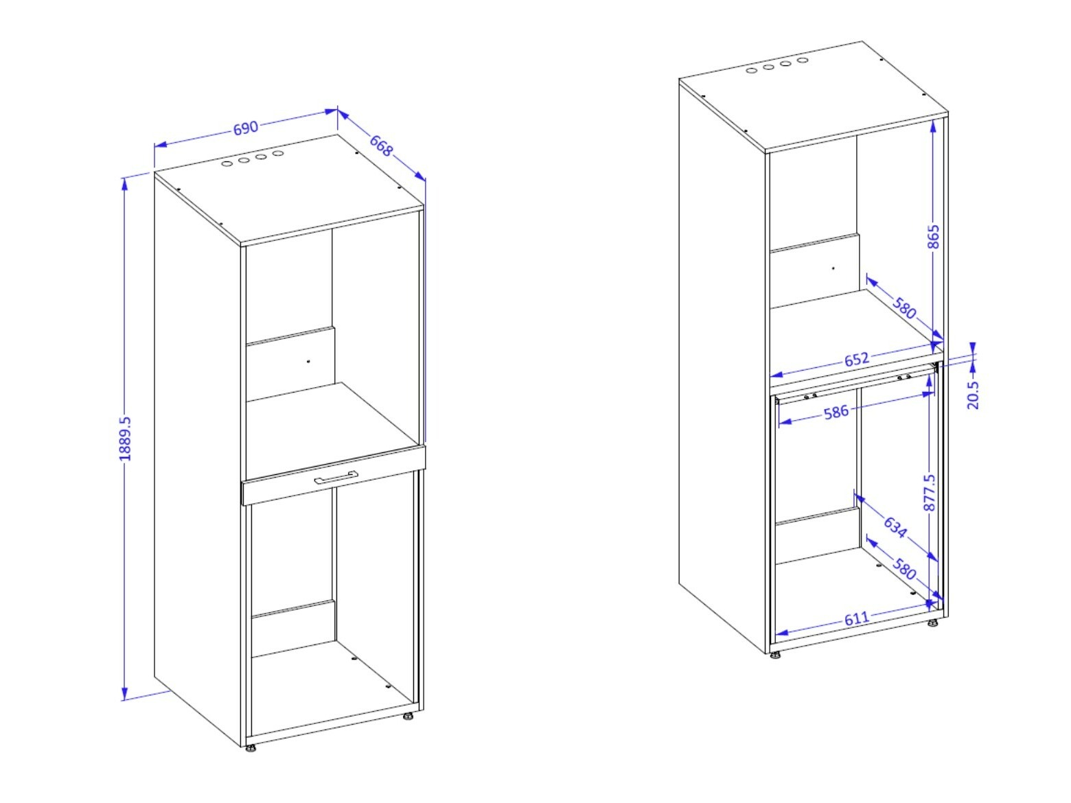 Ράφι μπάνιου Novdele 103 (Άσπρο)