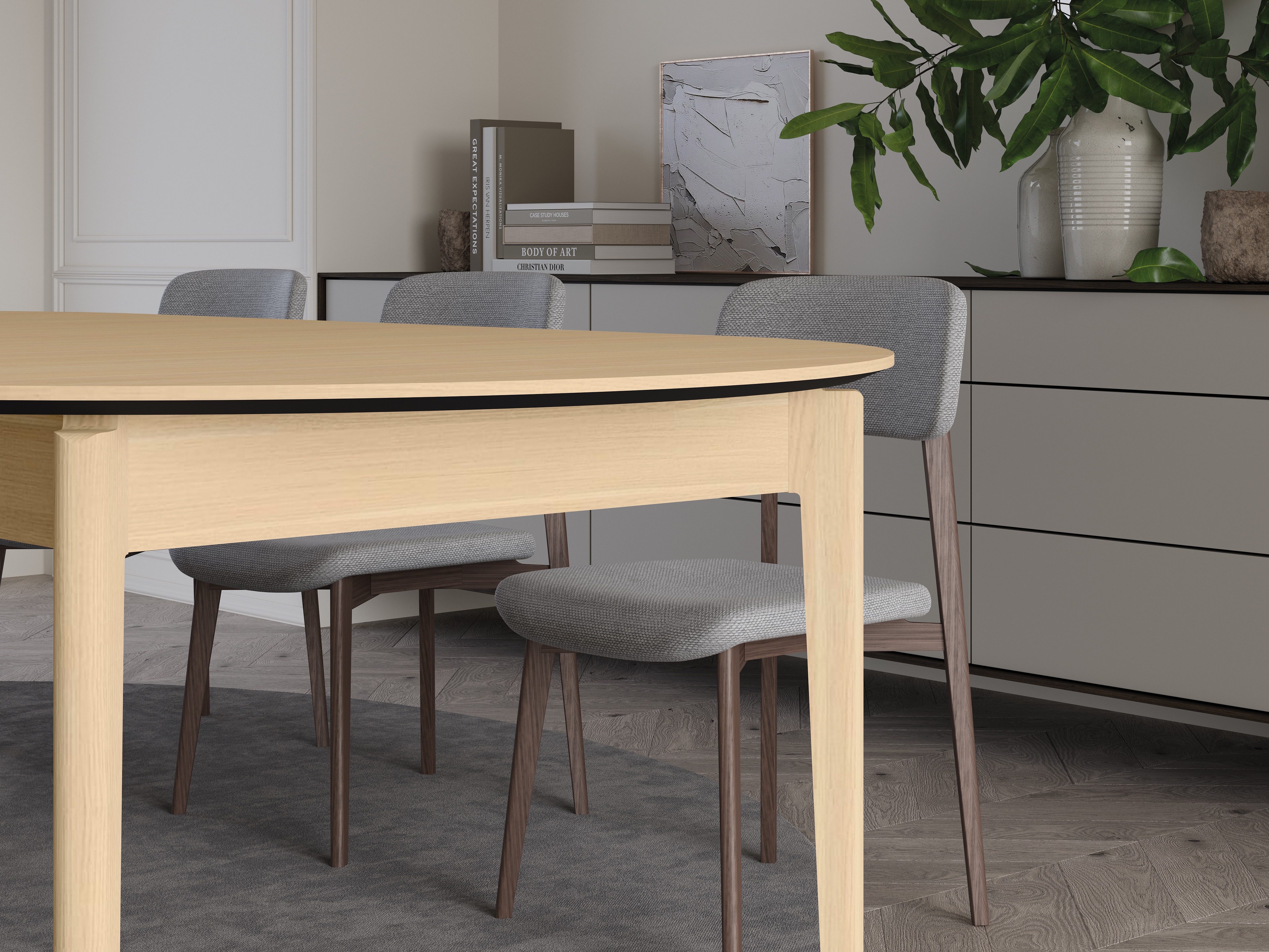 Table Fresno 180 (Light oak)