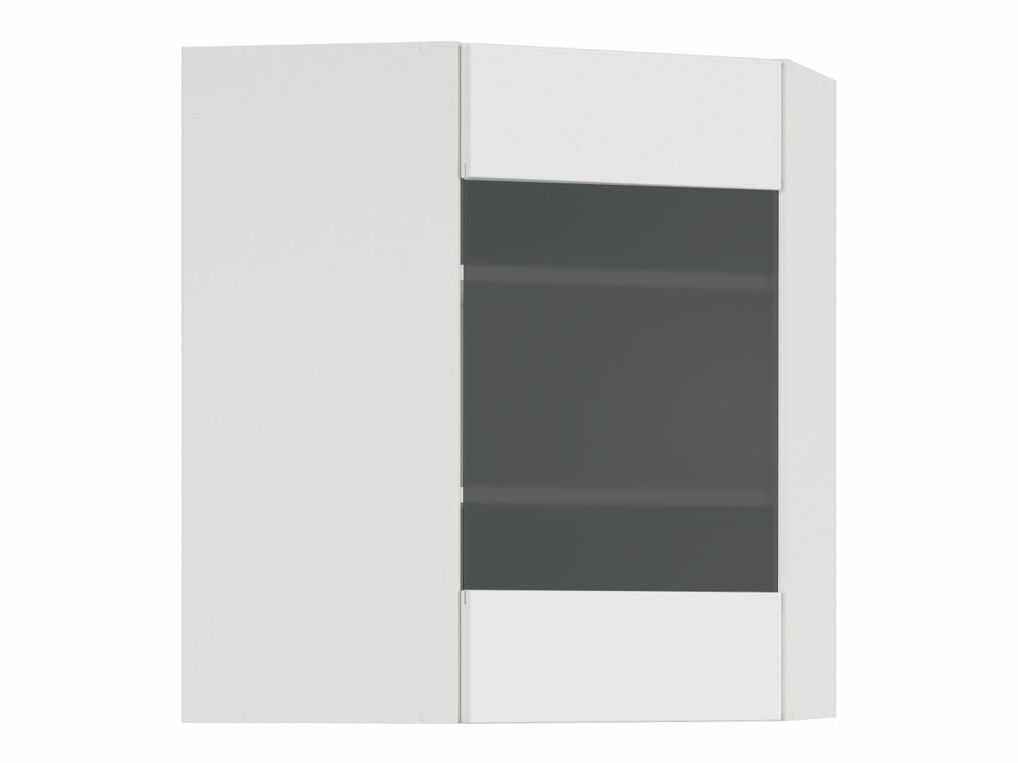 Modular wall-mounted corner cabinet Top White 160