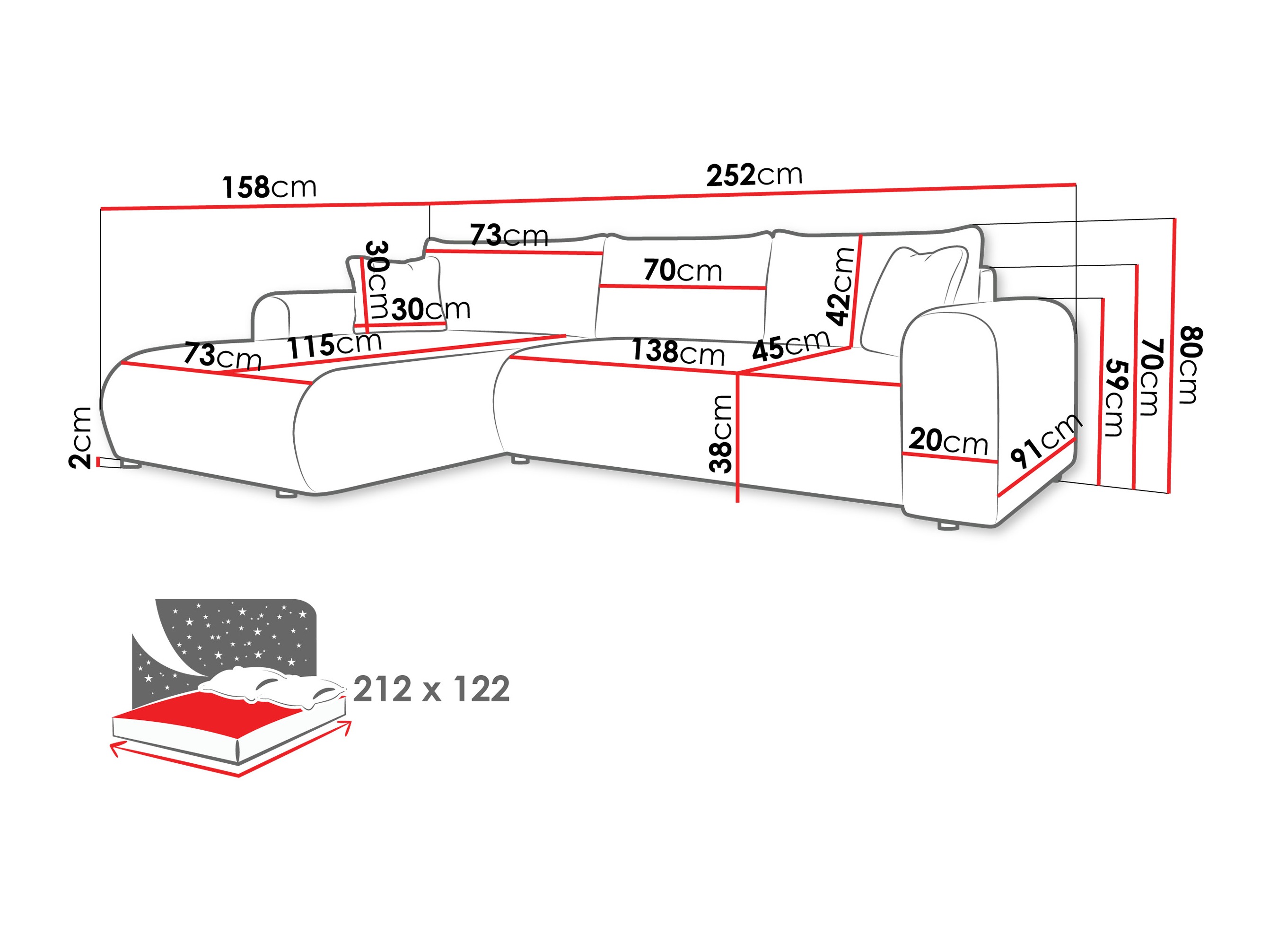 Corner sofa Comfivo Labor (Poso 52)