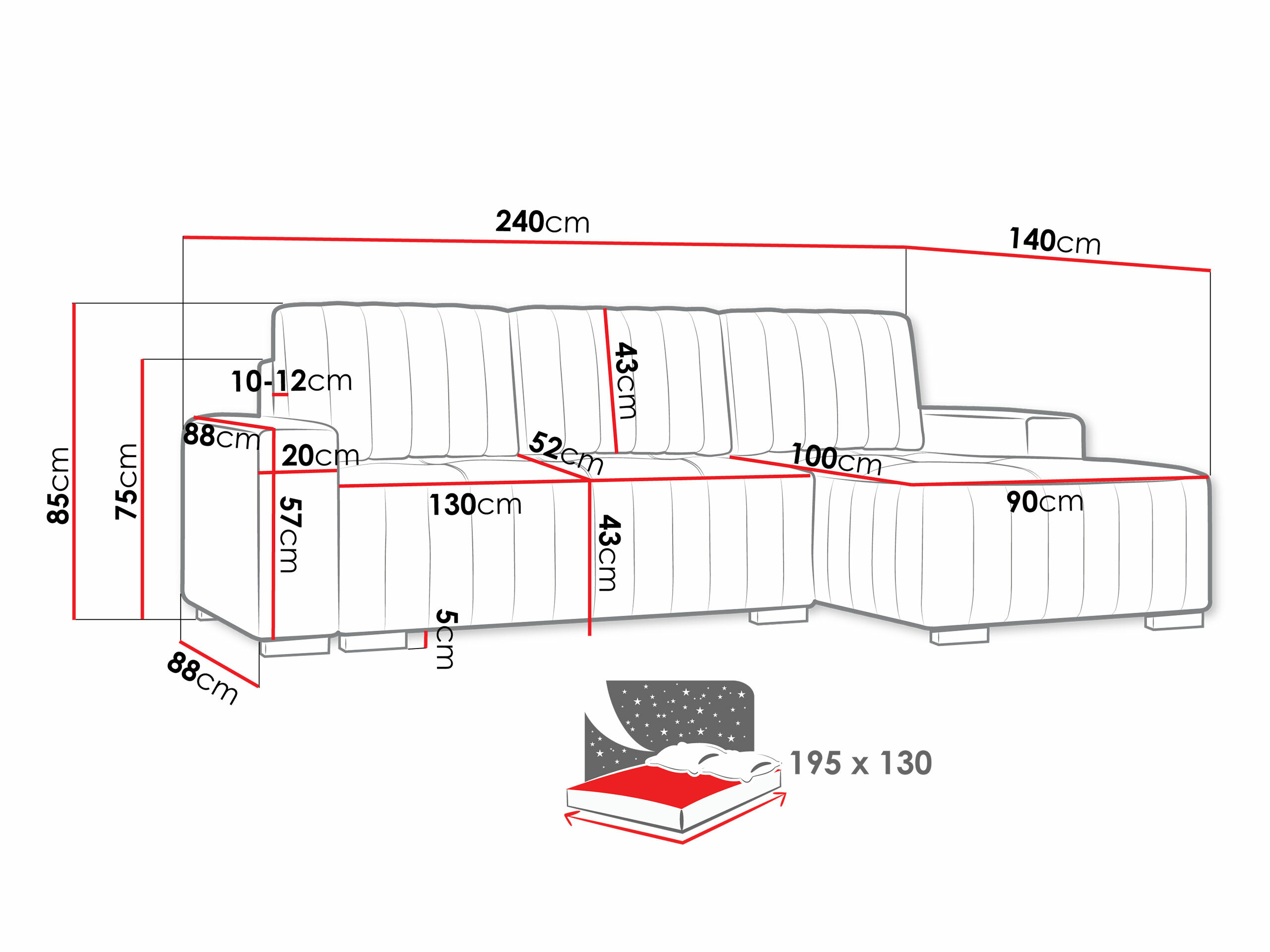 Γωνιακός Καναπές Columbus 154 (Manila 05)