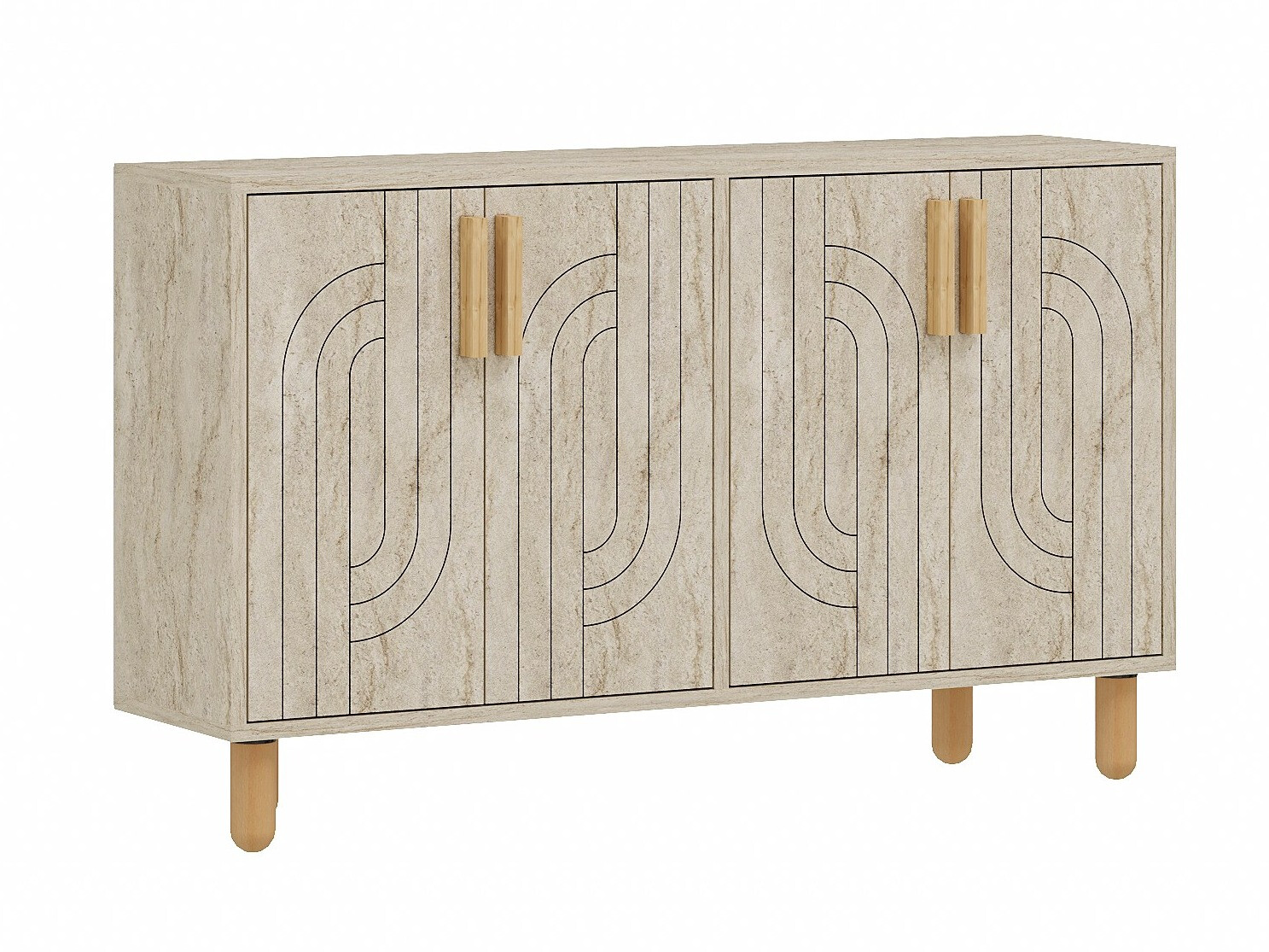 Μπουφέ Kailua 2544 (Ανοιχτό καφέ)