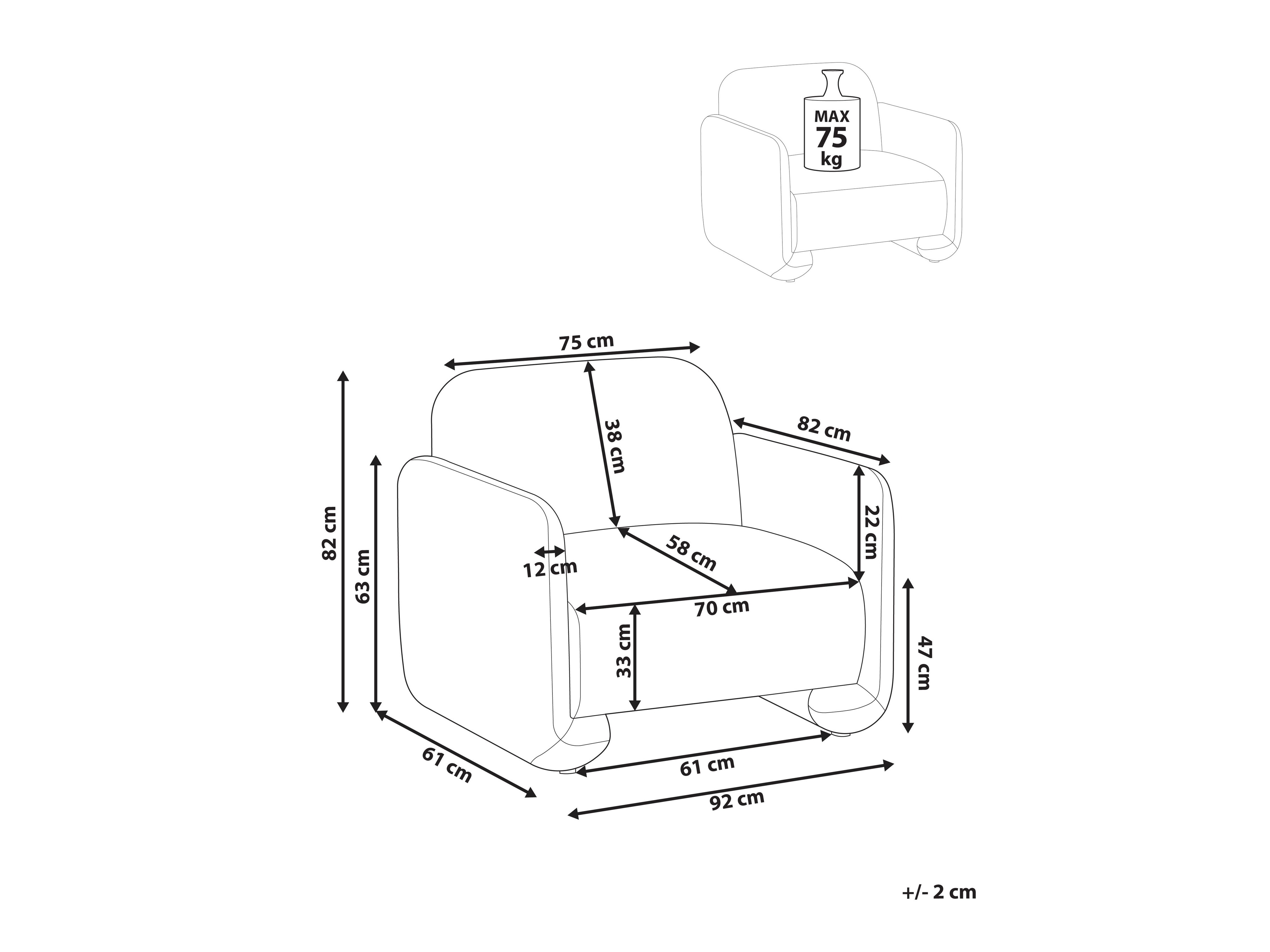 Πολυθρόνα Berwyn 2701 (Άσπρο)