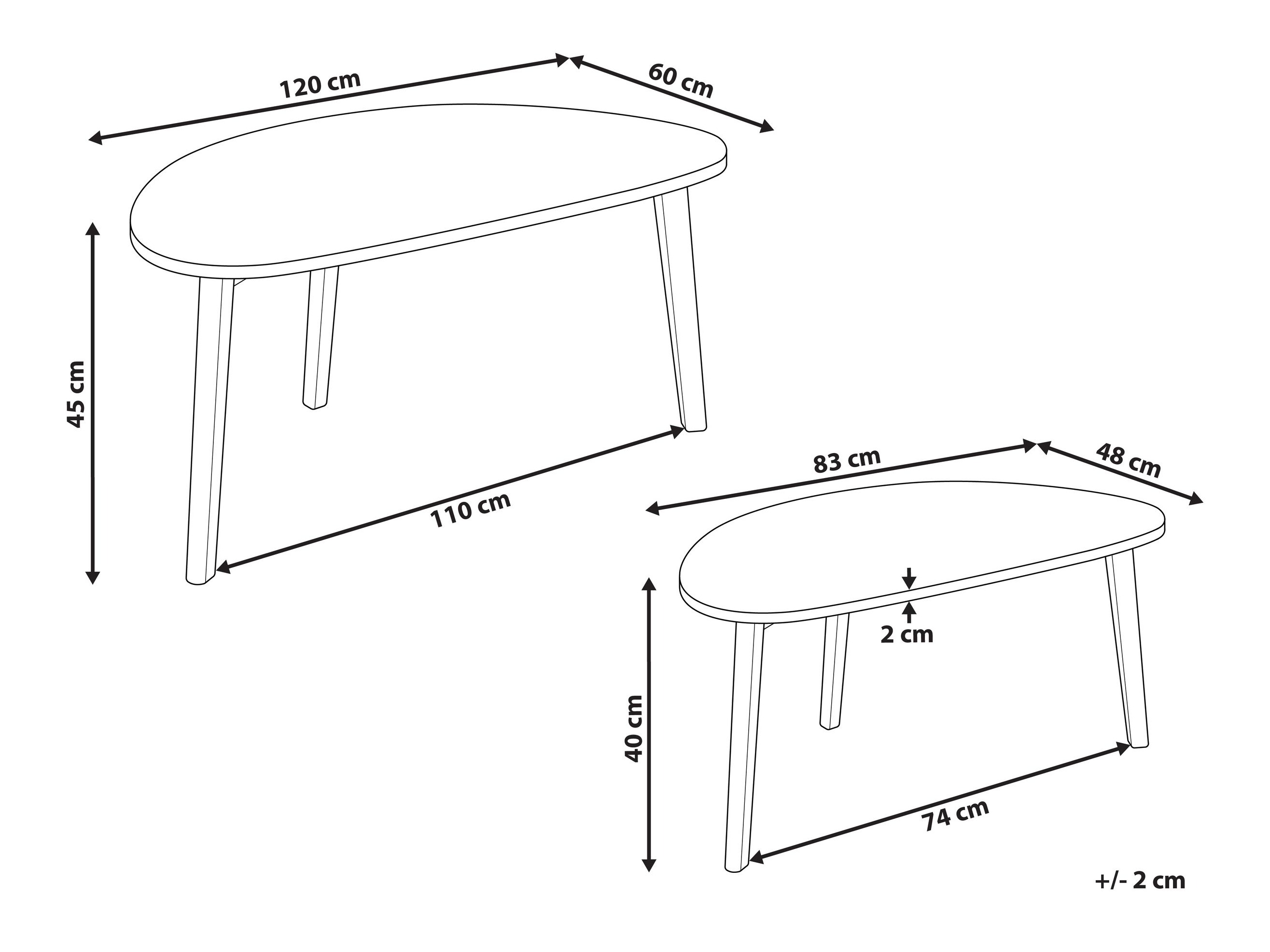 Σετ τραπεζιών σαλονιού Berwyn 2700