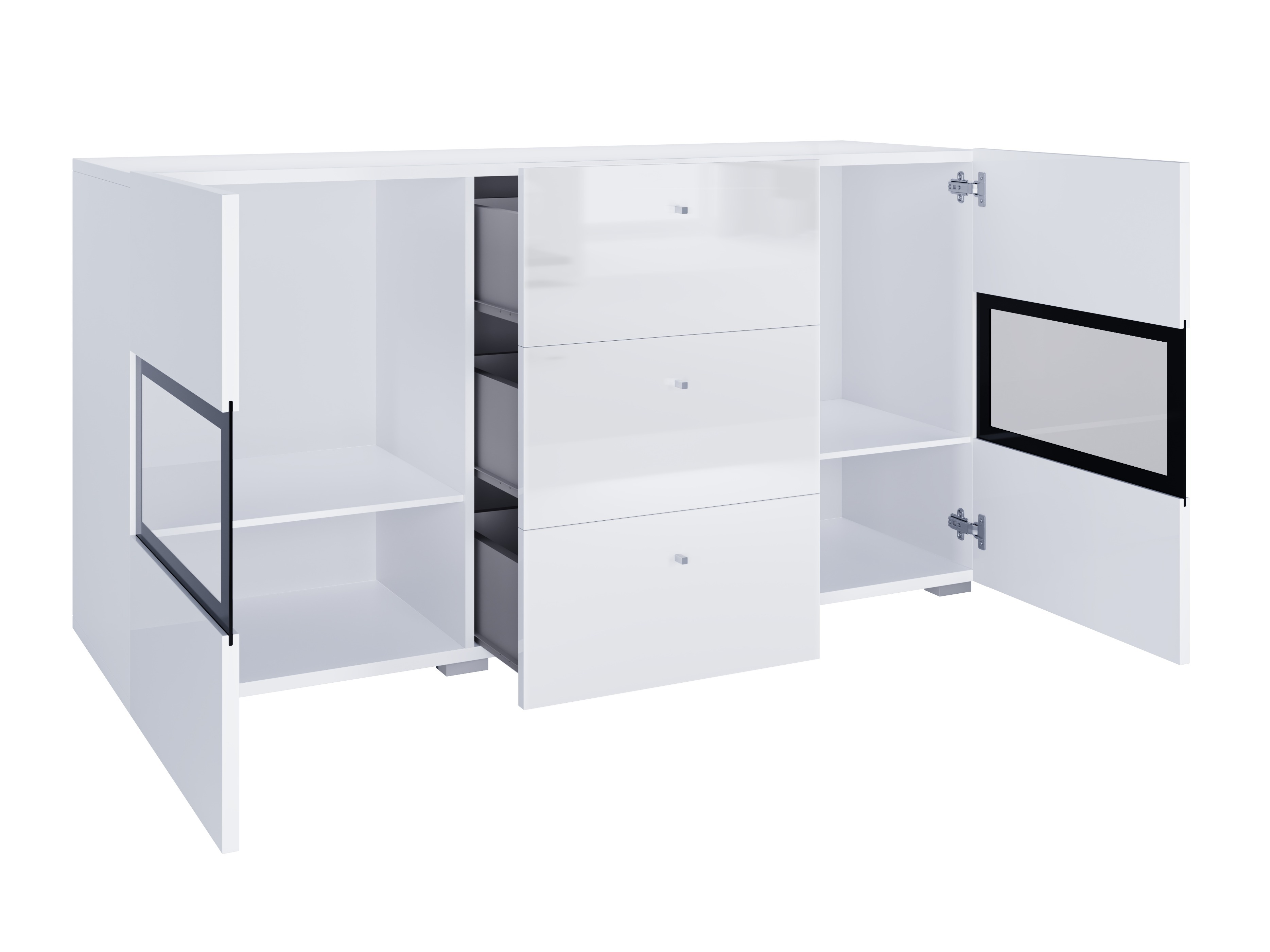 Συρταριέρα Serodeu 101 (Άσπρο + Γυαλιστερό λευκό)