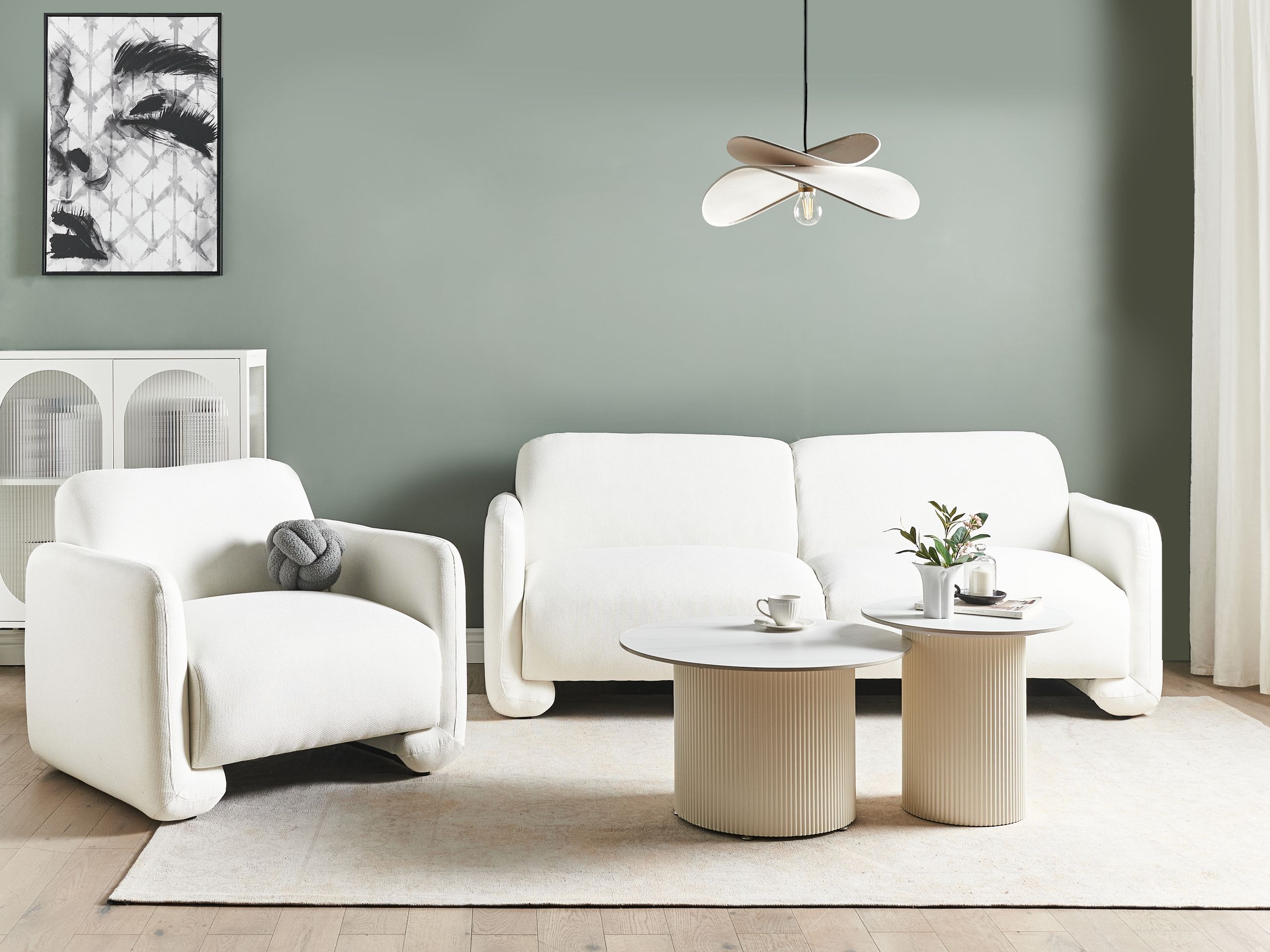 Upholstered furniture set Berwyn 2703 (White)