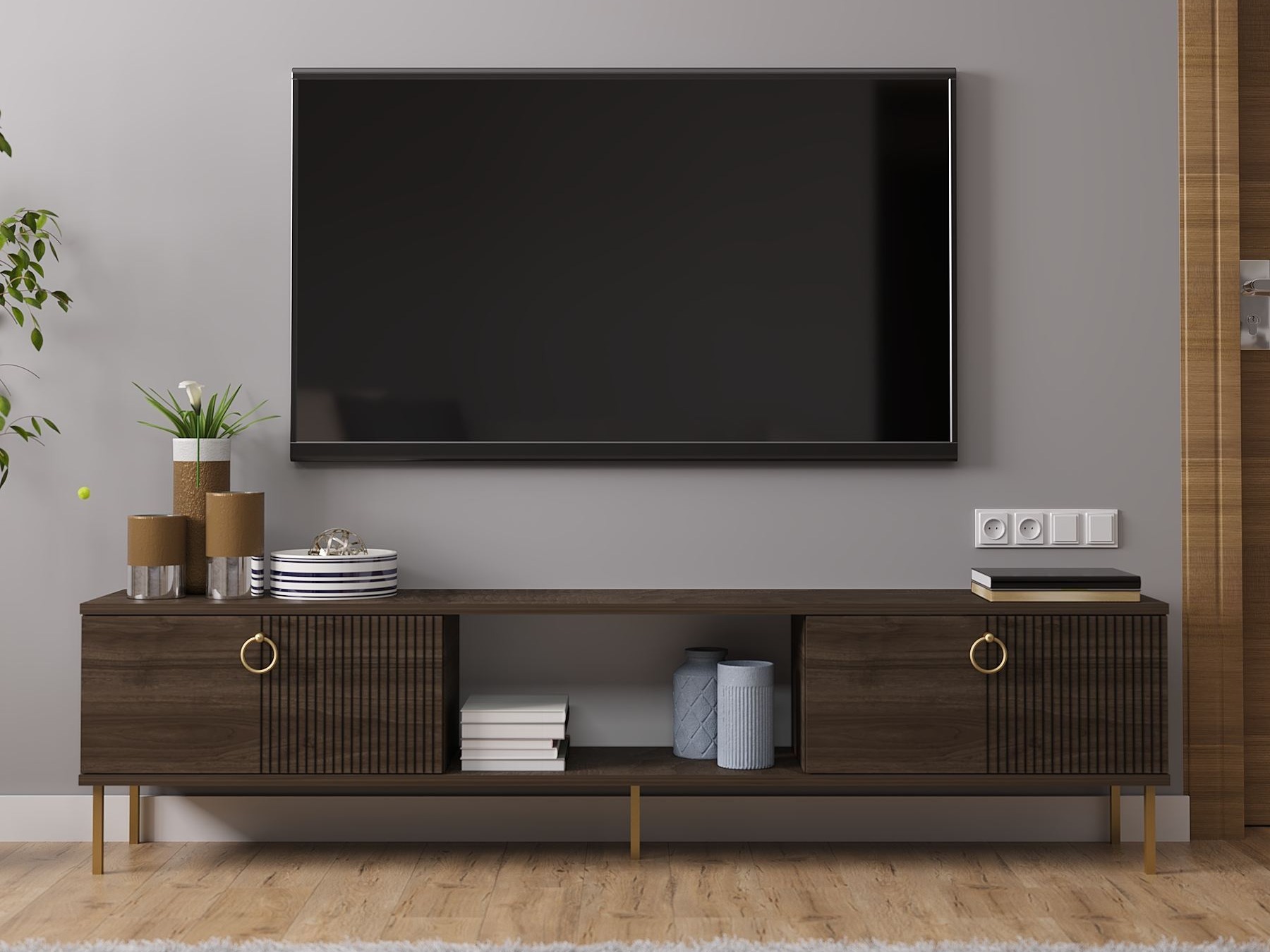 TV stand Kailua 2556 (Walnut)