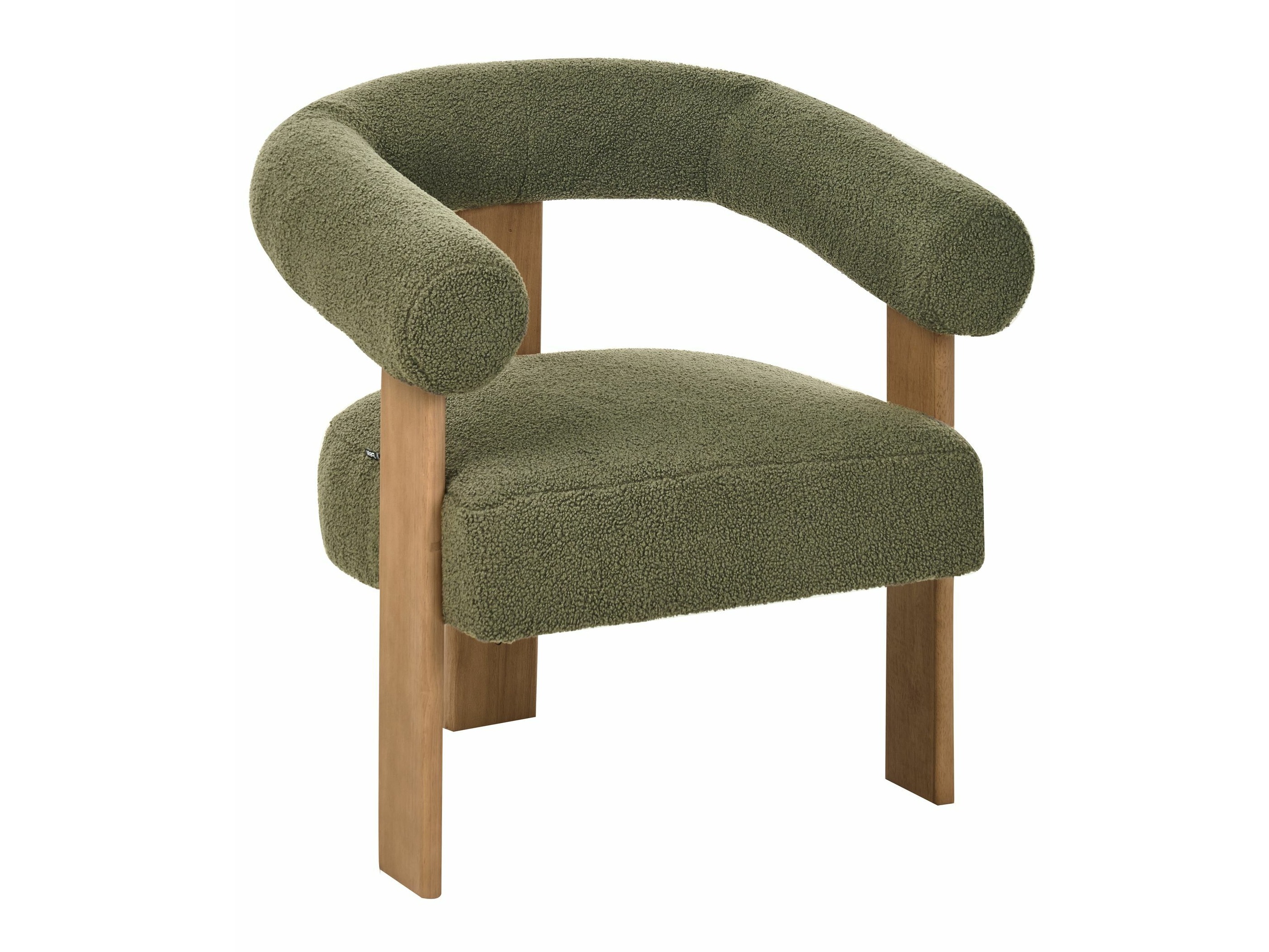 Πολυθρόνα Berwyn 2708 (Πράσινο + Σκούρο ξύλο)