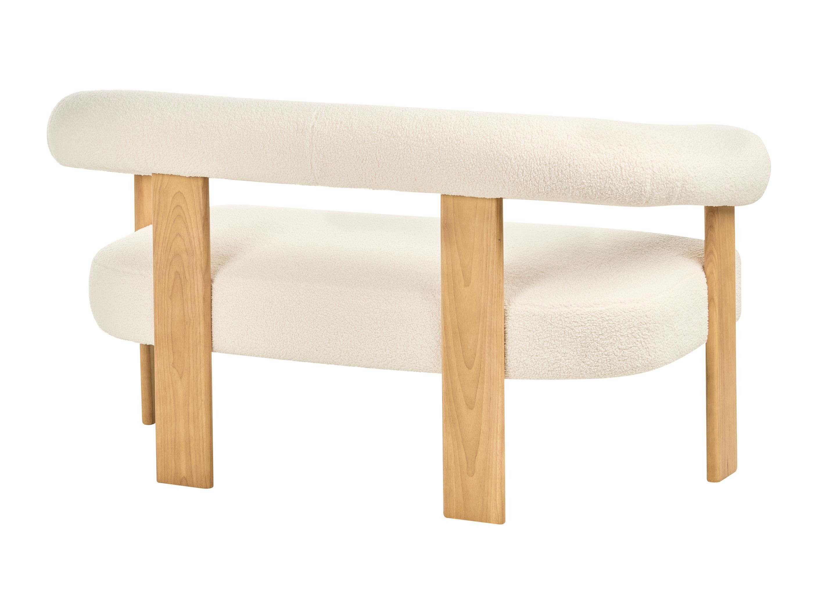 Σετ ταπετσαρισμένων επίπλων Berwyn 2710 (Άσπρο + Ανοιχτό χρώμα ξύλου)