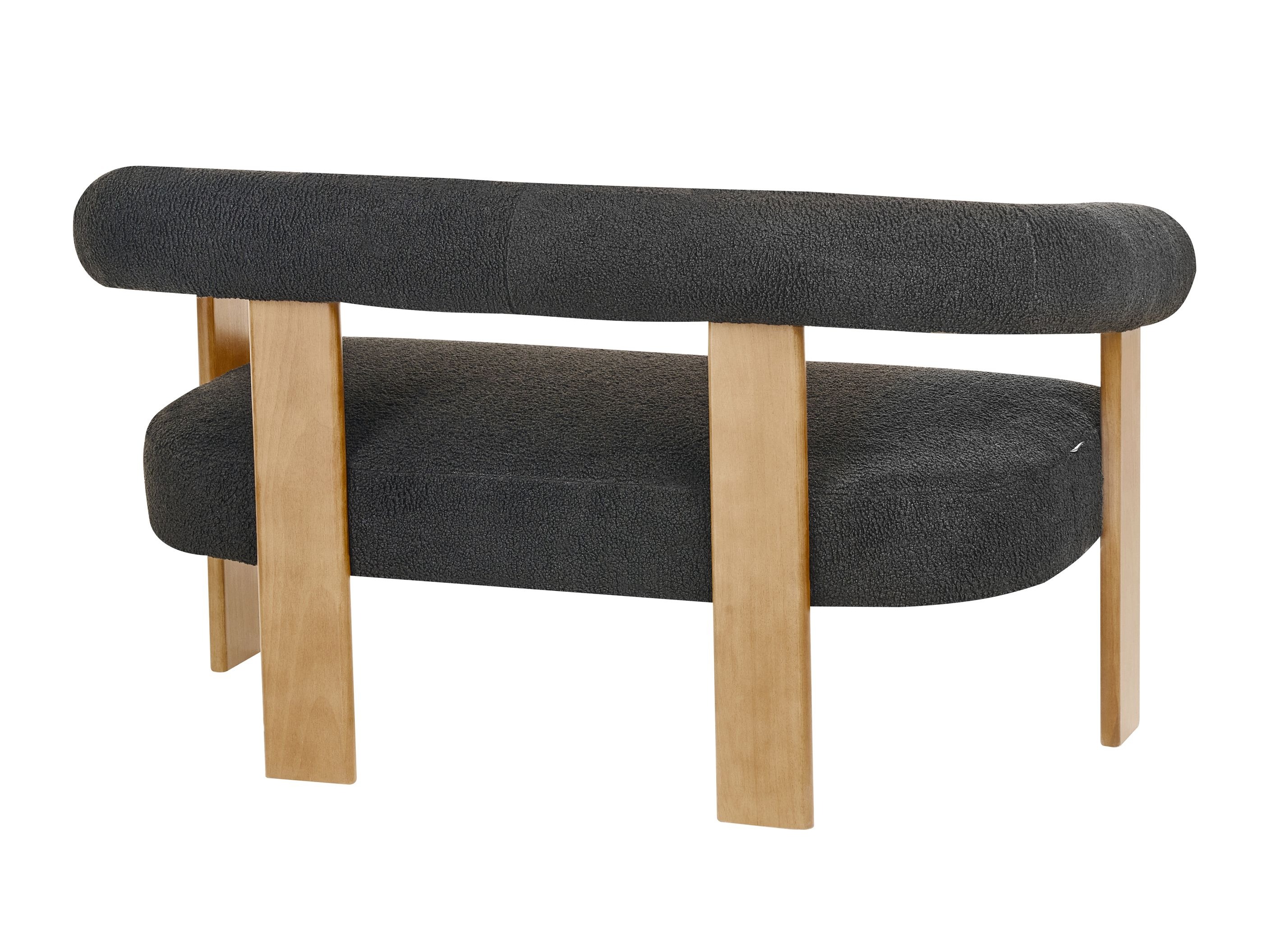 Σετ ταπετσαρισμένων επίπλων Berwyn 2710 (Μαύρο + Ανοιχτό χρώμα ξύλου)